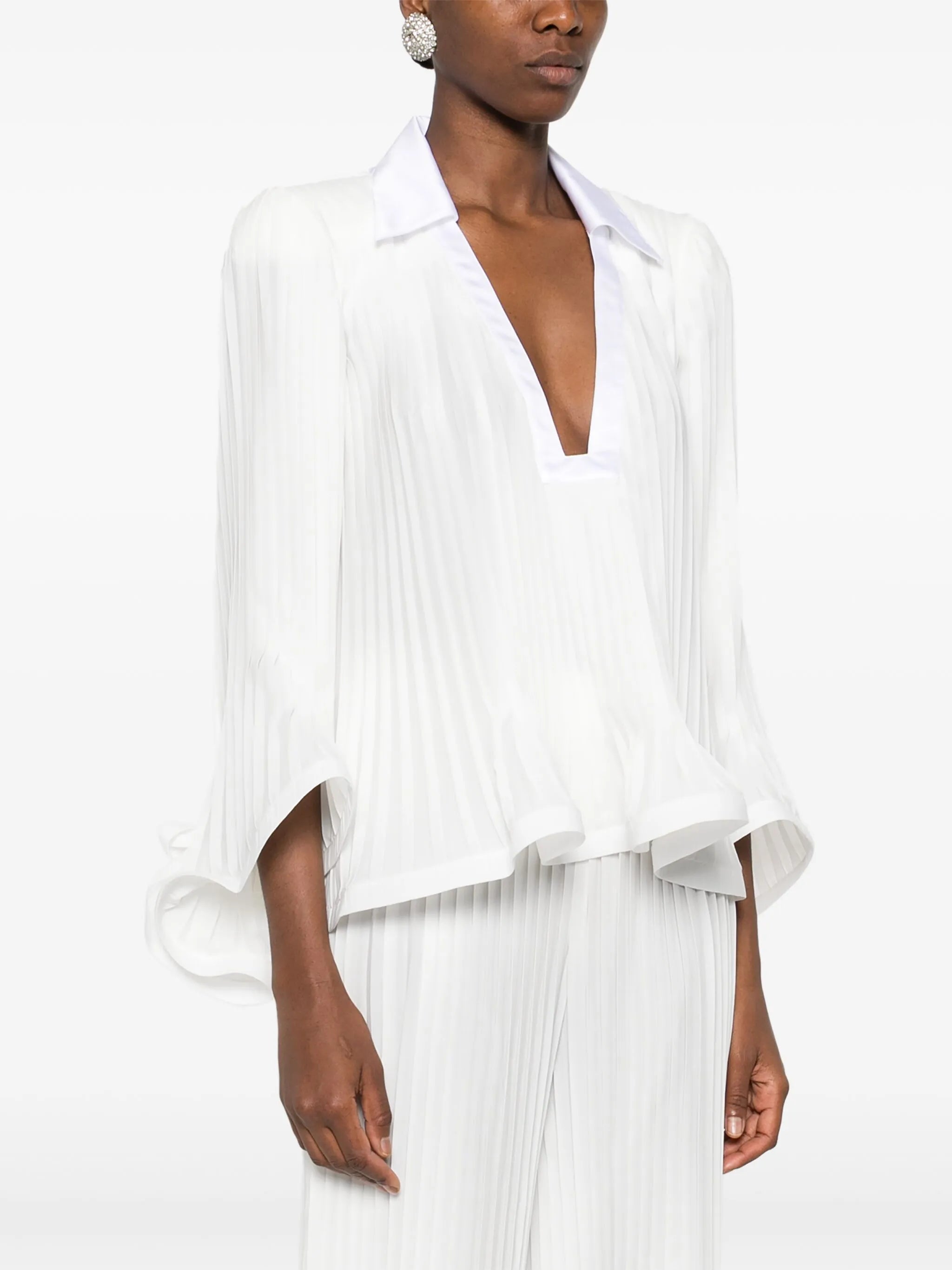 pleated blouse