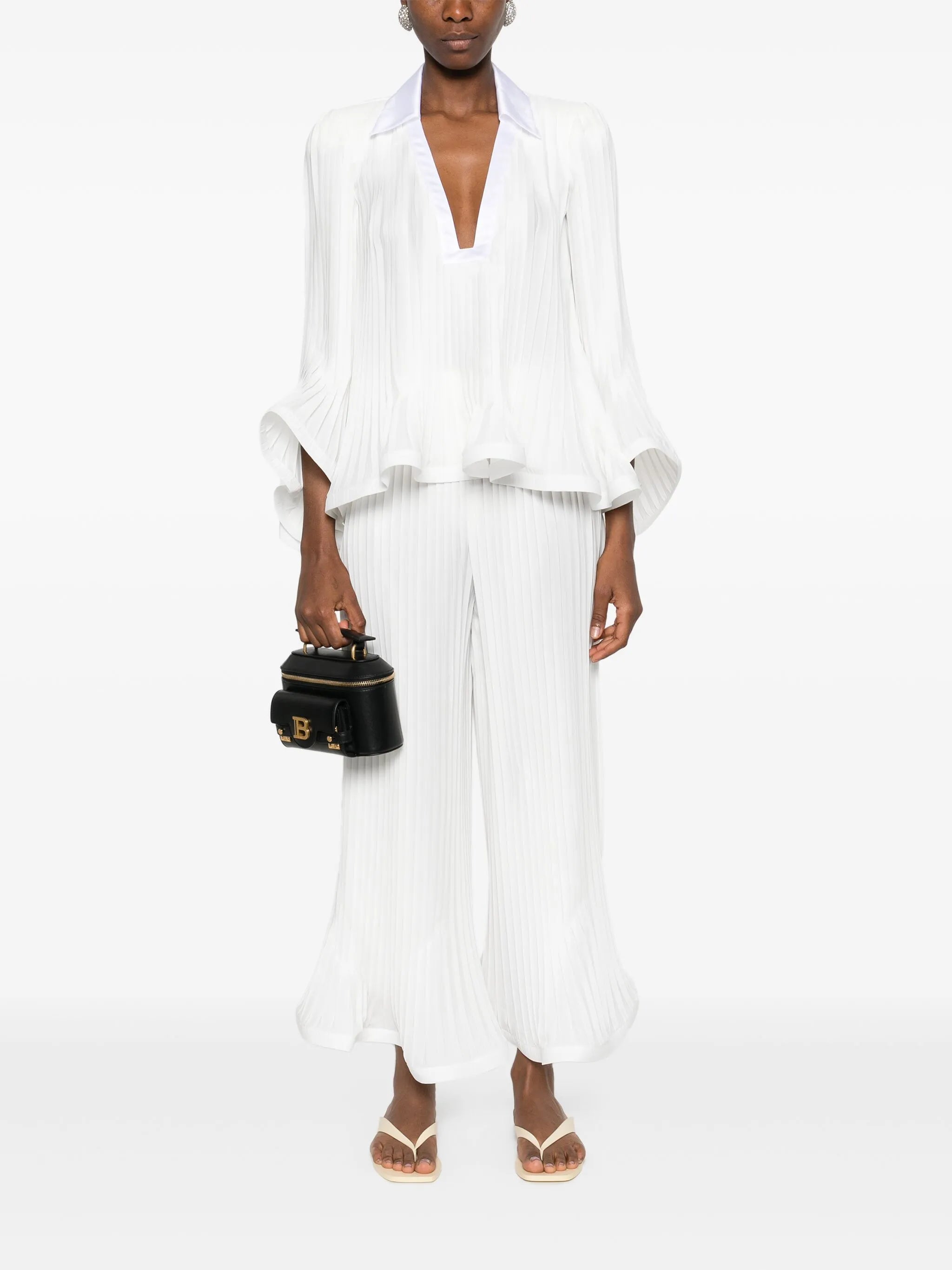 pleated blouse