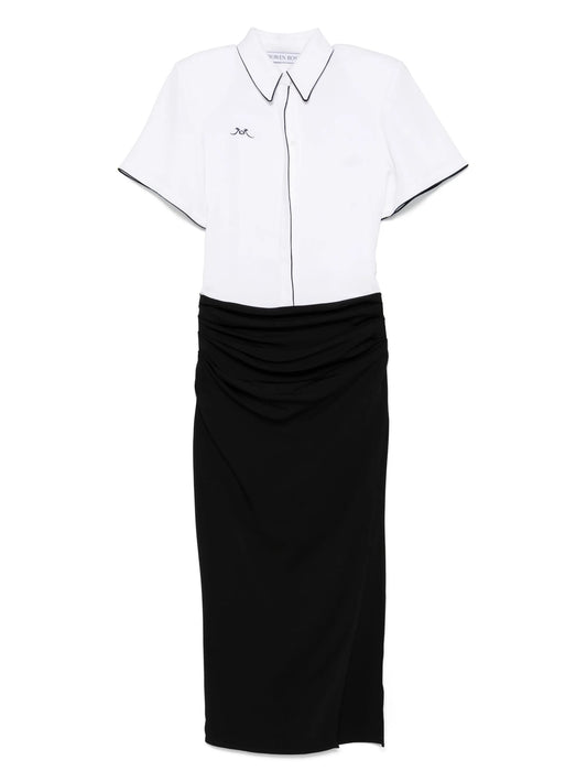 two-tone midi dress