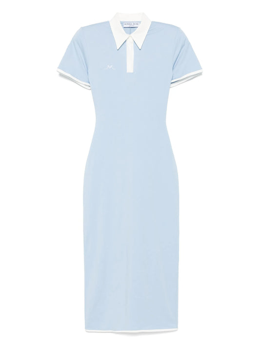 embroidered-logo polo dress