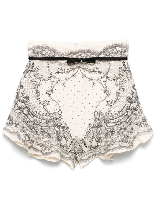 'Crush Flat Front Frill' shorts