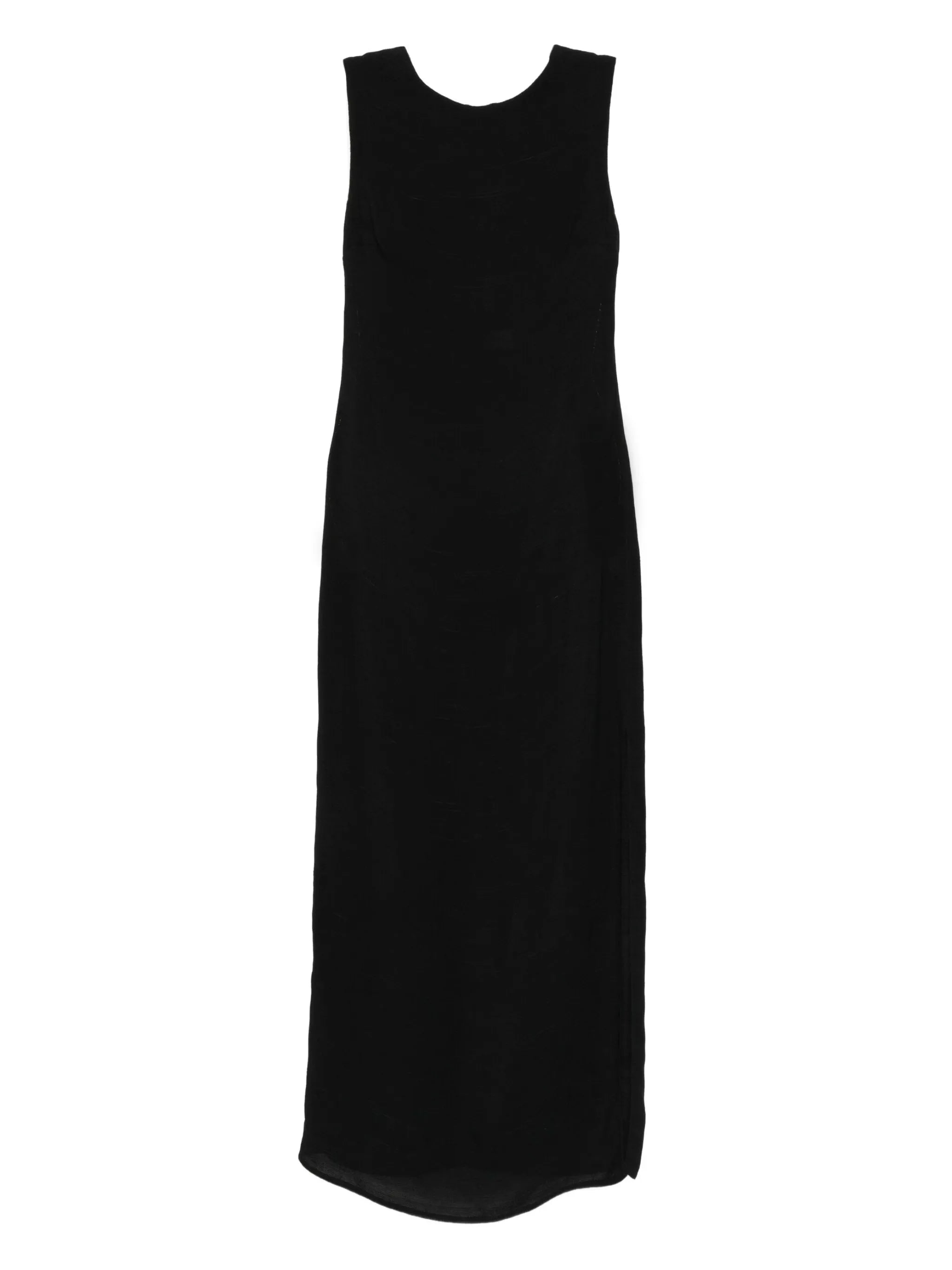 cowl-back maxi dress