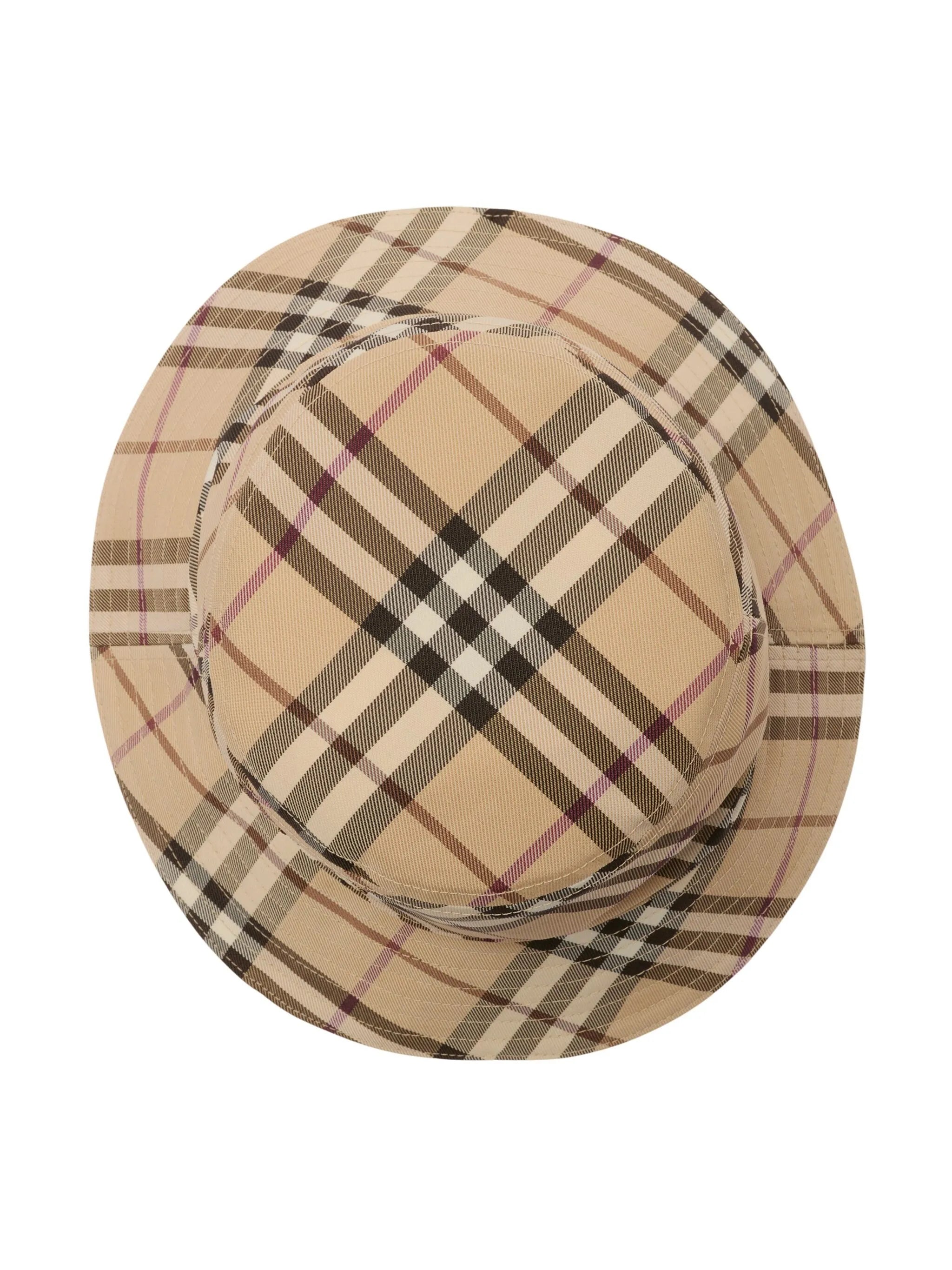 checked bucket hat