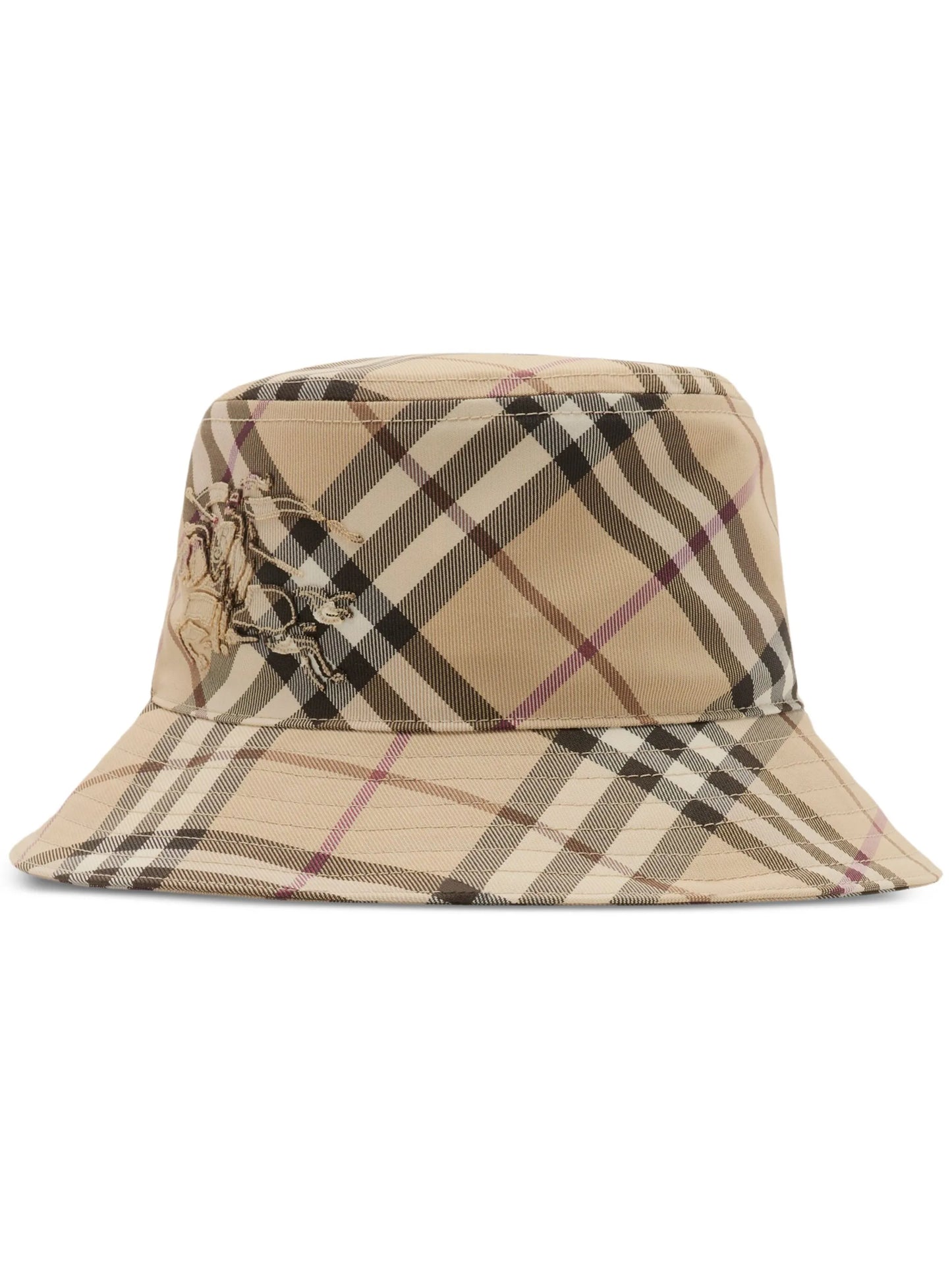 checked bucket hat