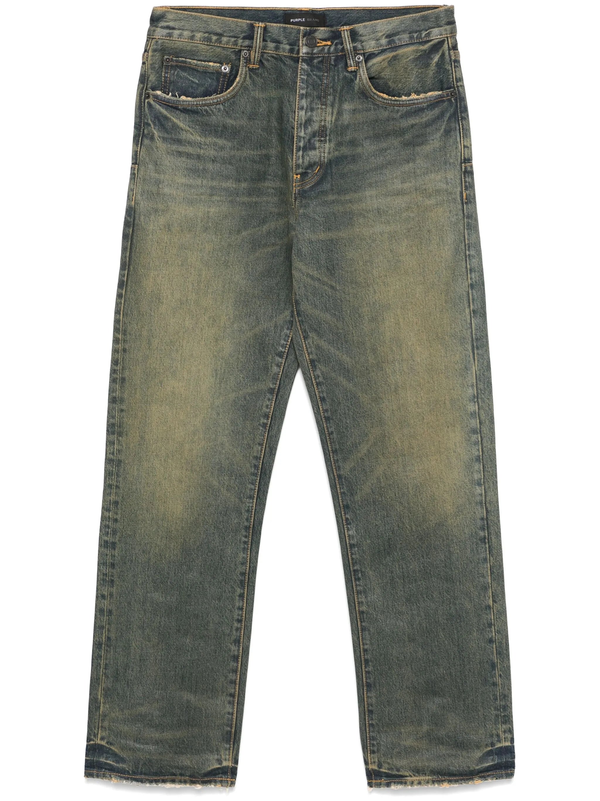 mid-rise straight jeans