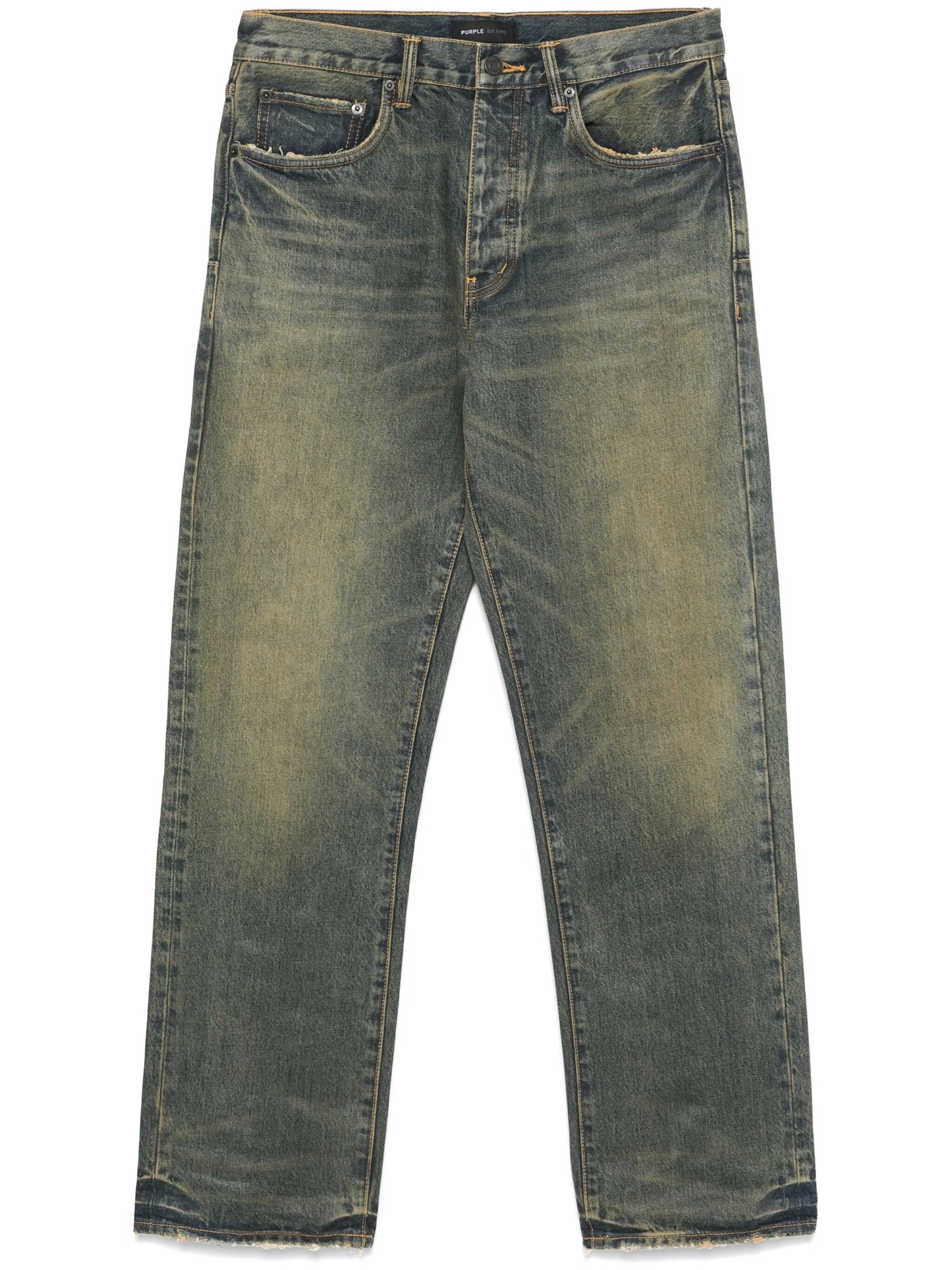mid-rise straight jeans
