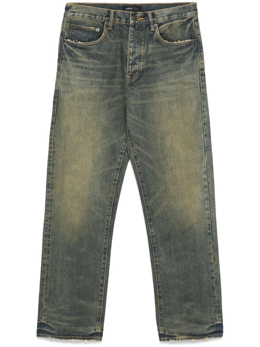 mid-rise straight jeans