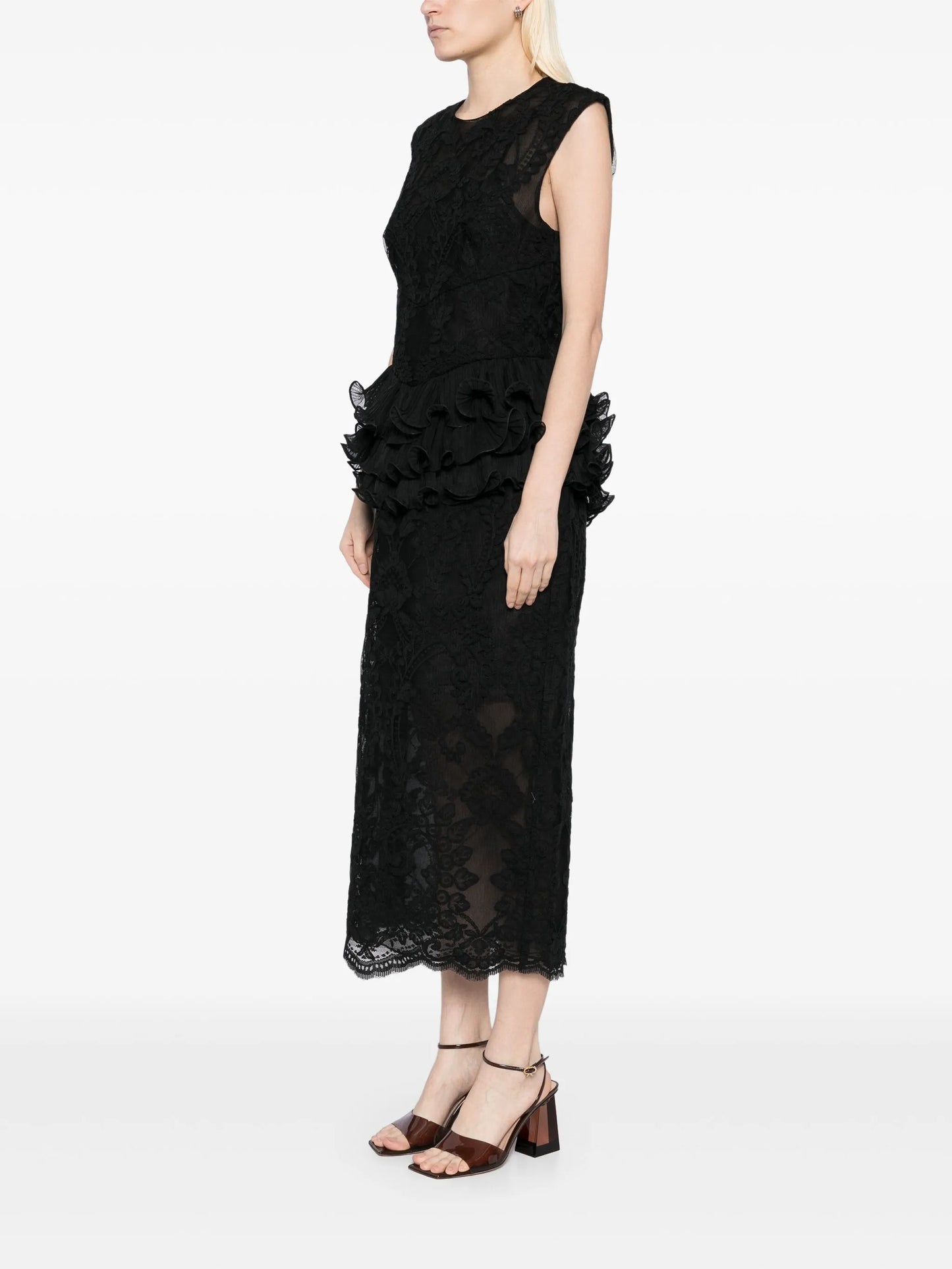 crush lace frill dress