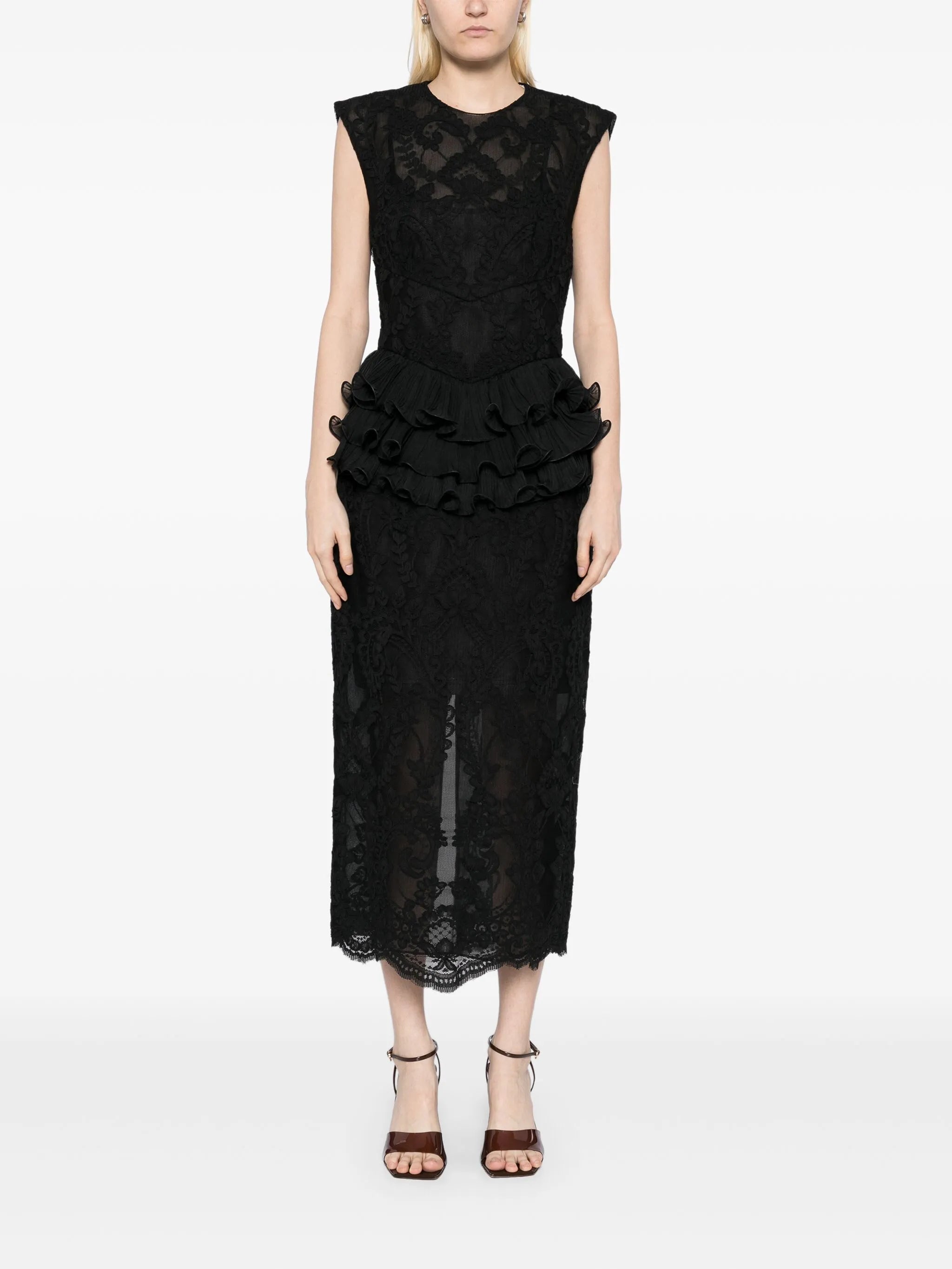 crush lace frill dress