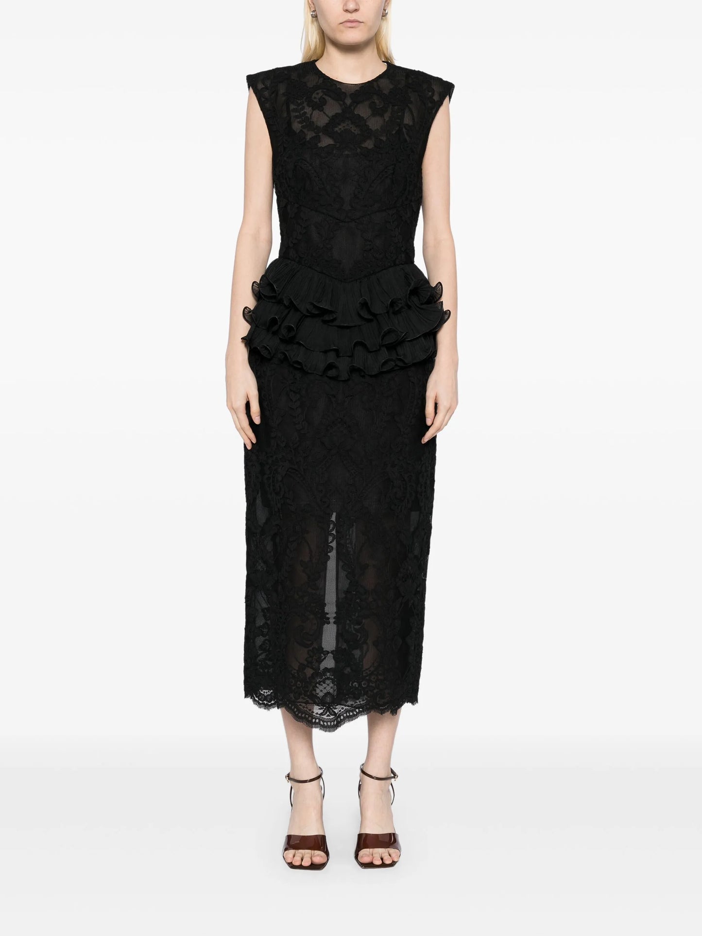 crush lace frill dress