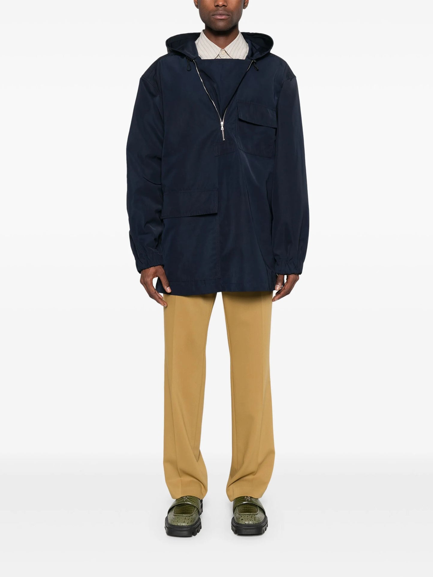 hooded windbreaker