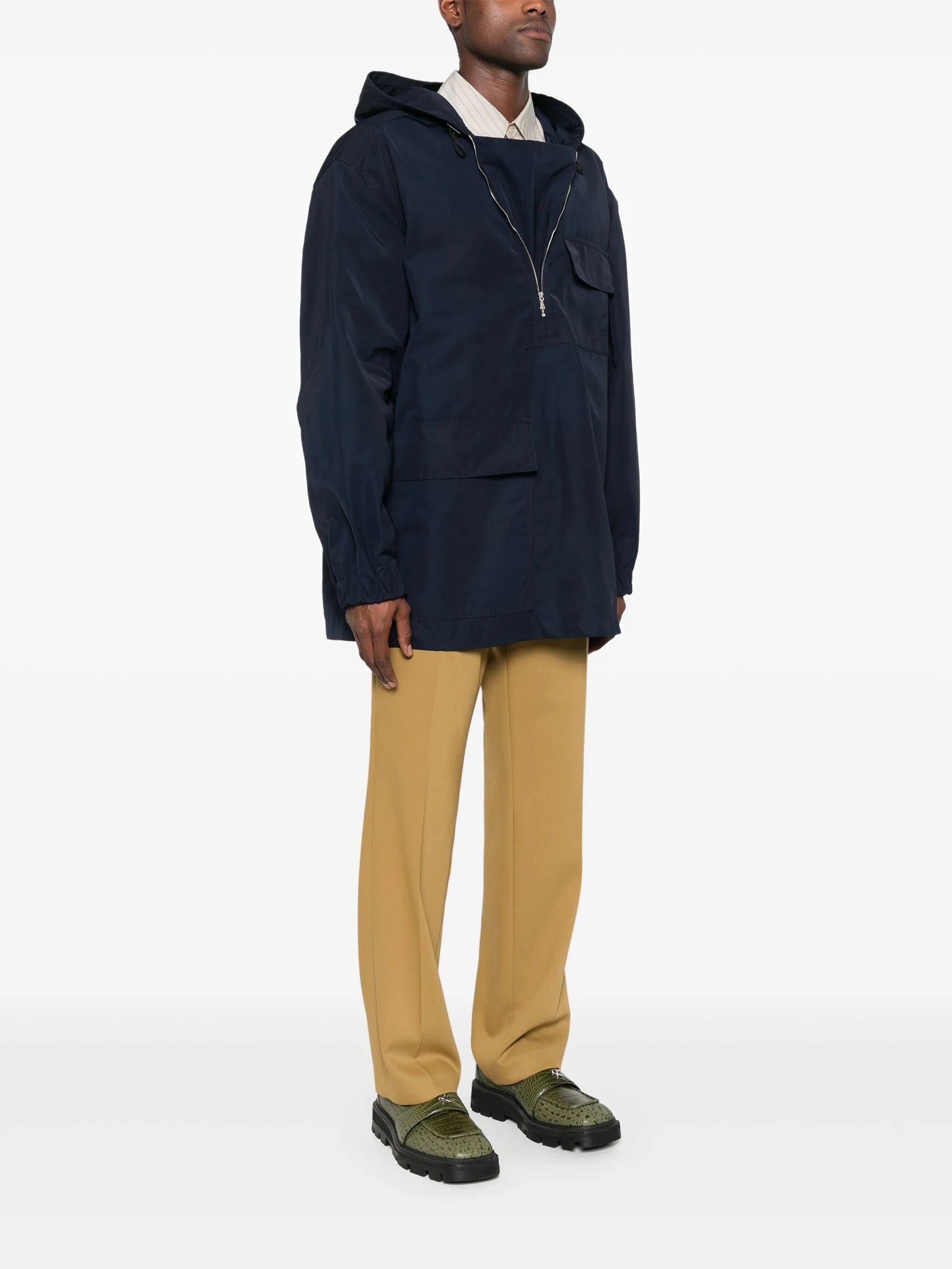 hooded windbreaker