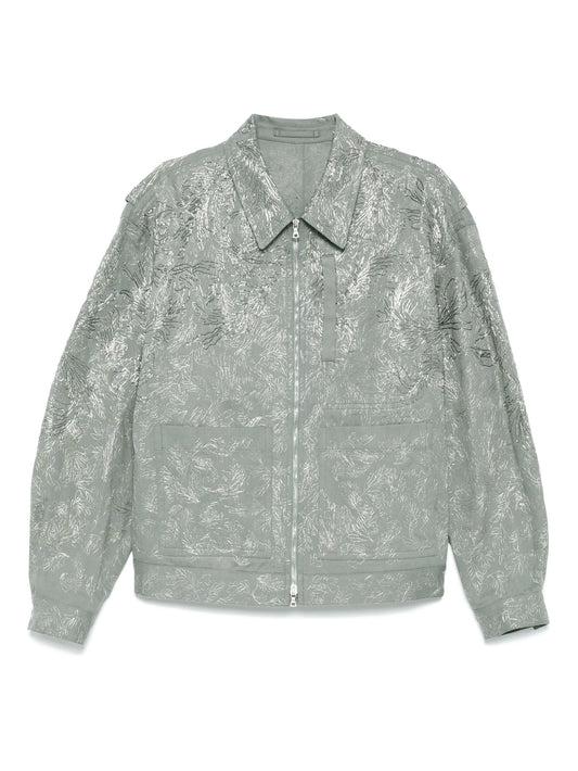 floral-embroidered jacket