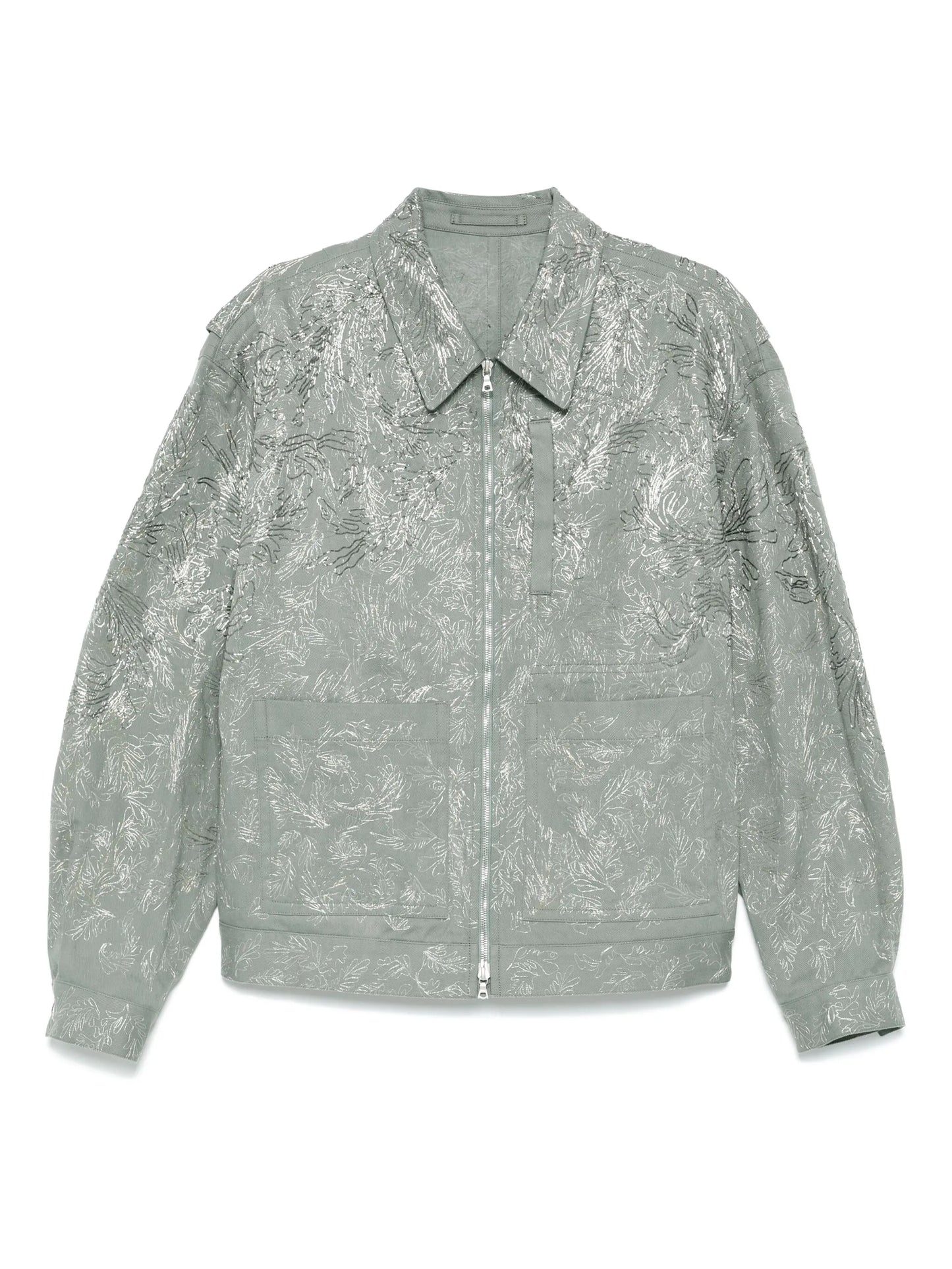 floral-embroidered jacket