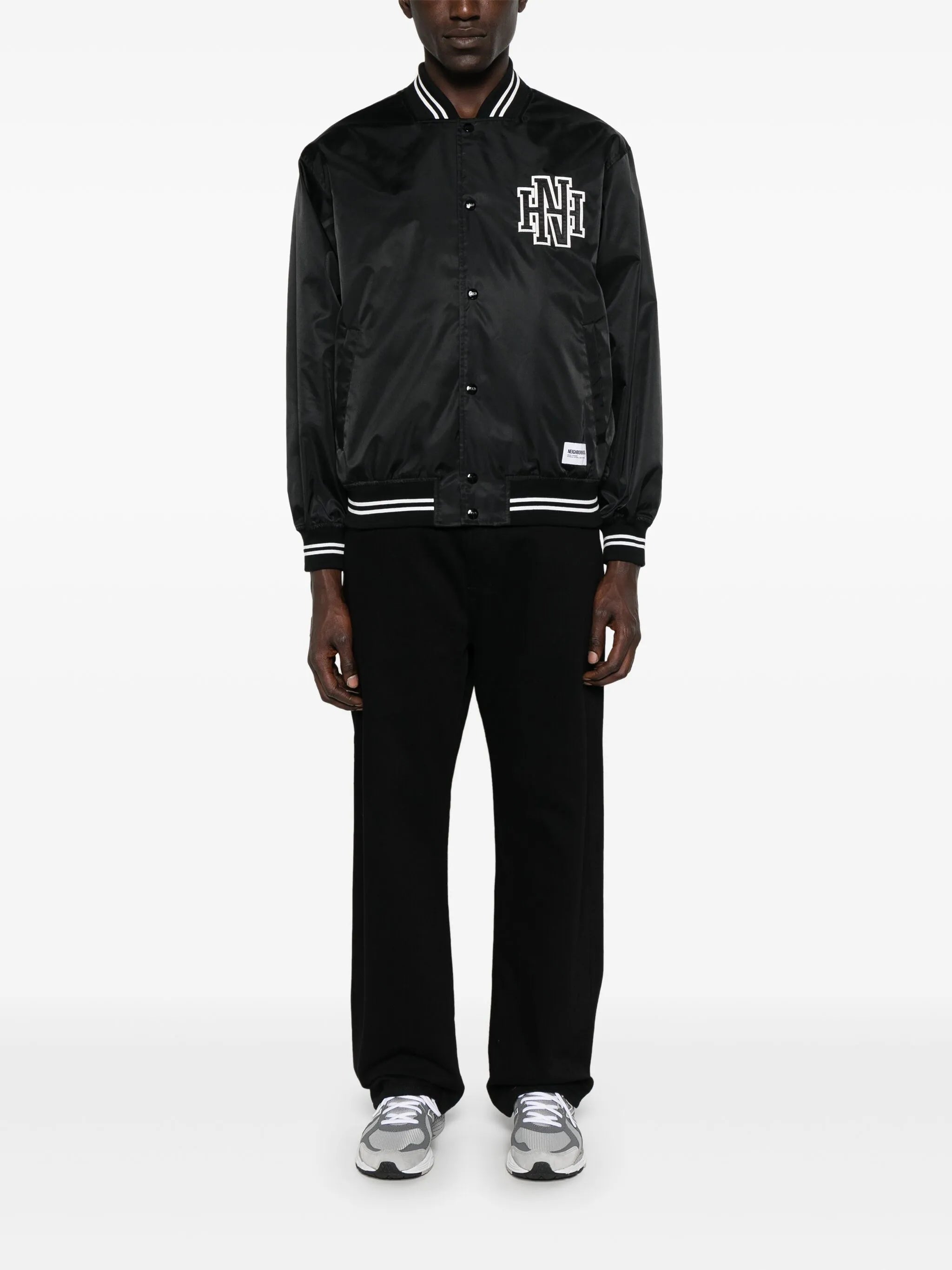 logo-patch baseball jacket