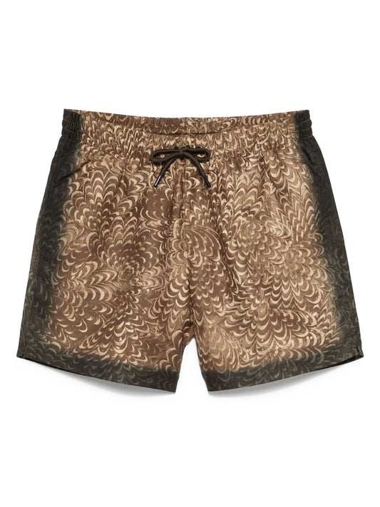 printed swim shorts