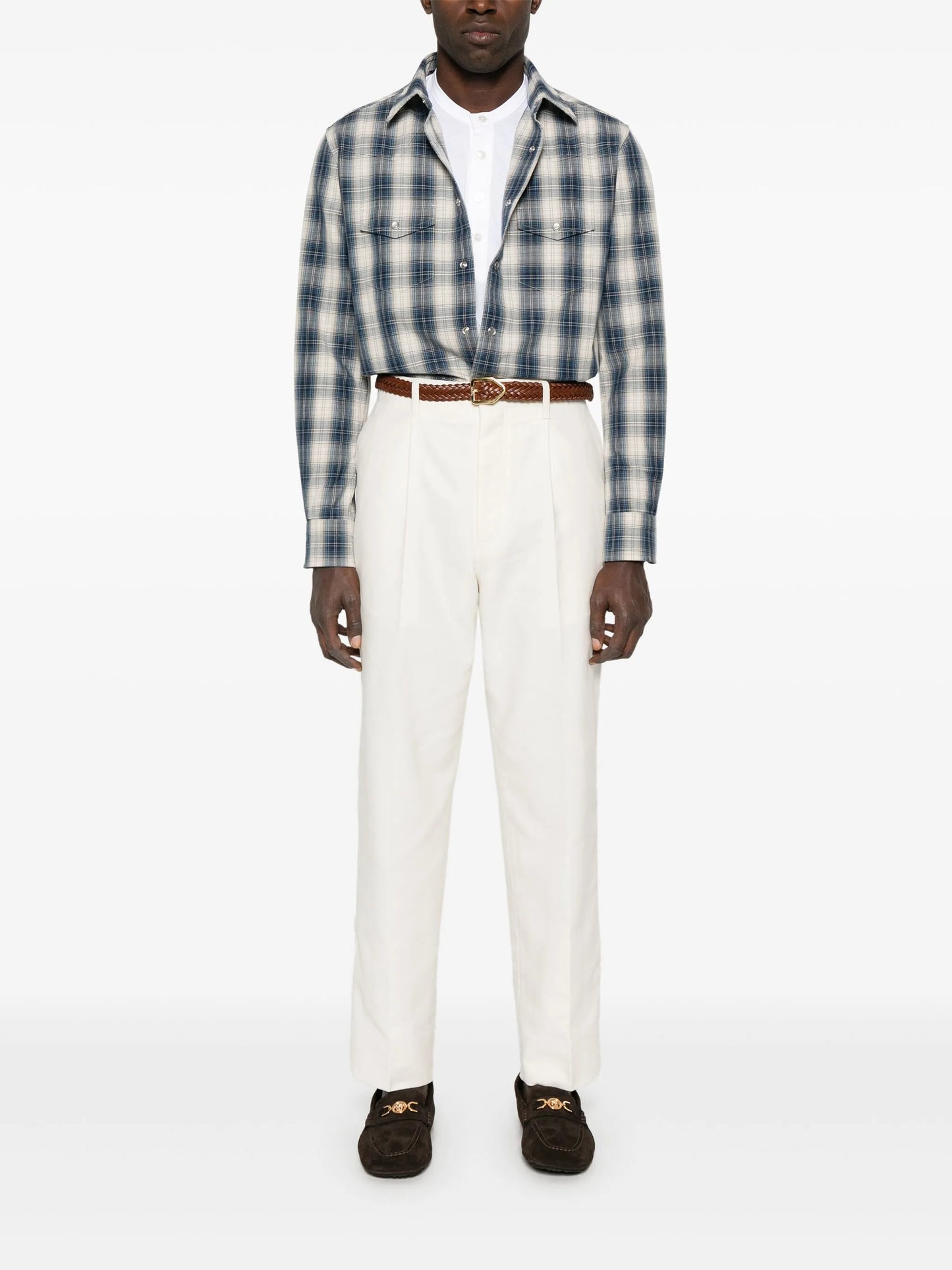 plaid-check shirt