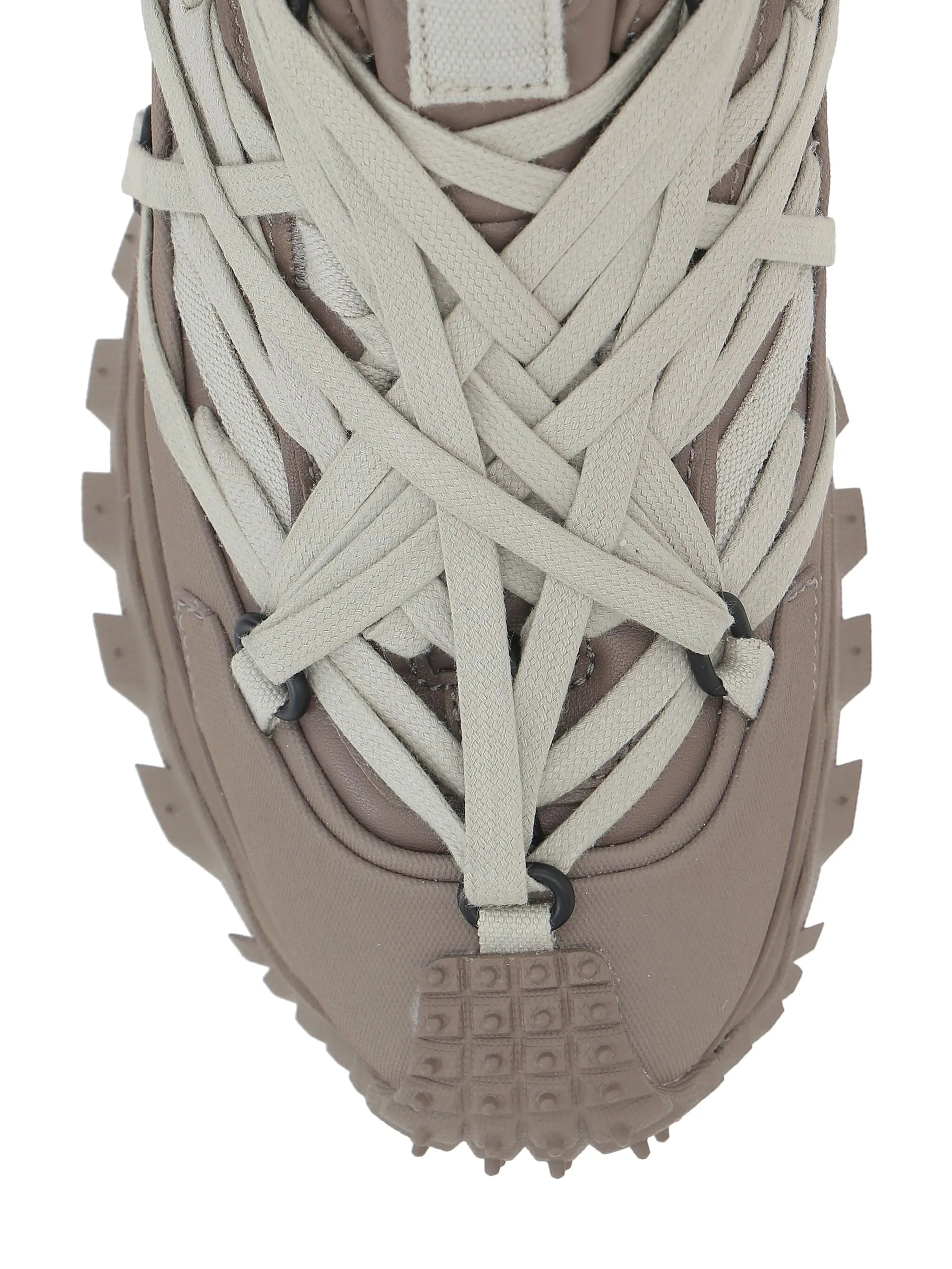 multi-lace spiked-sole sneakers