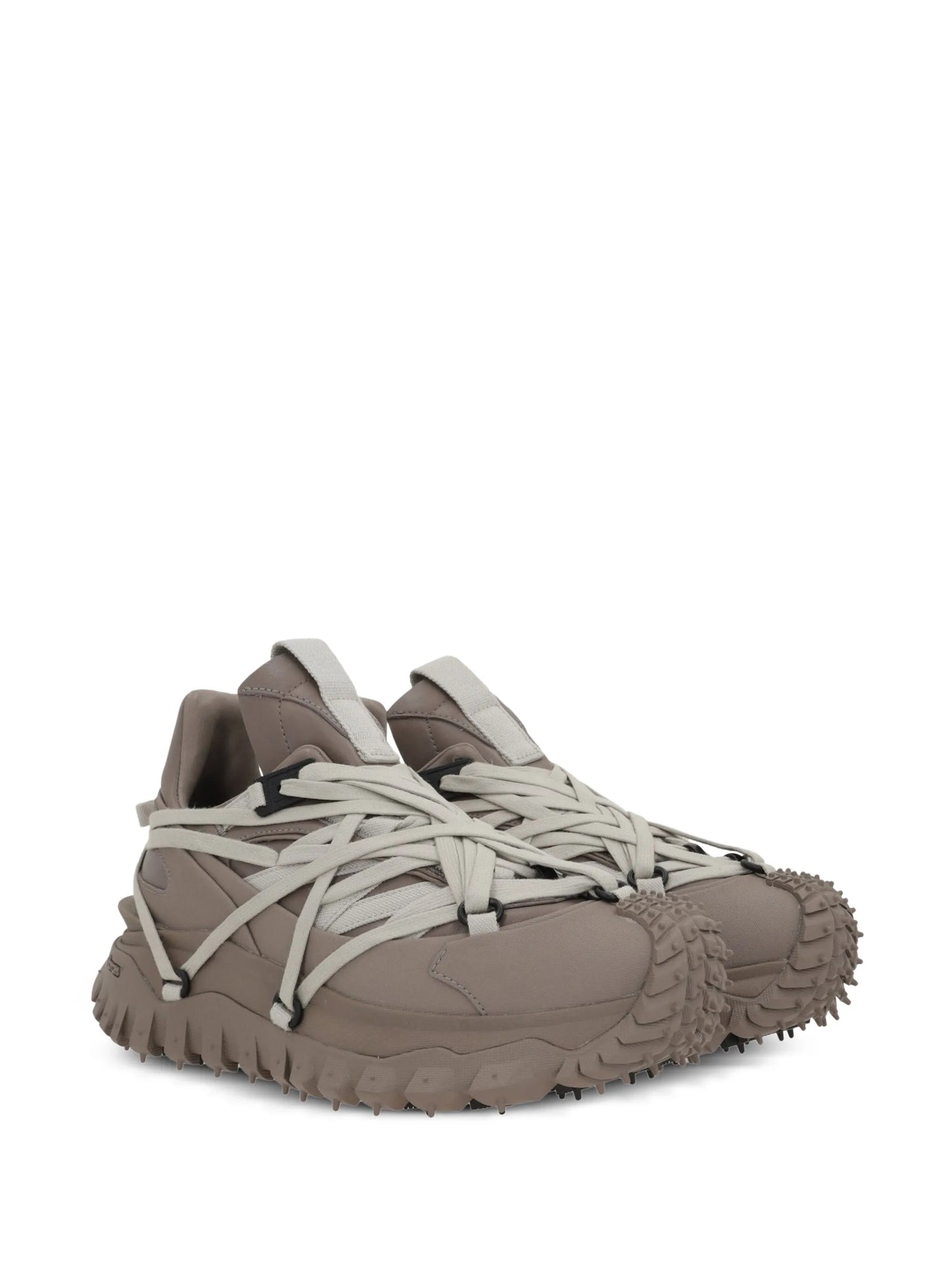 multi-lace spiked-sole sneakers