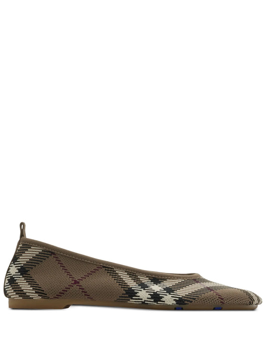 Check Knit Baby ballet flats