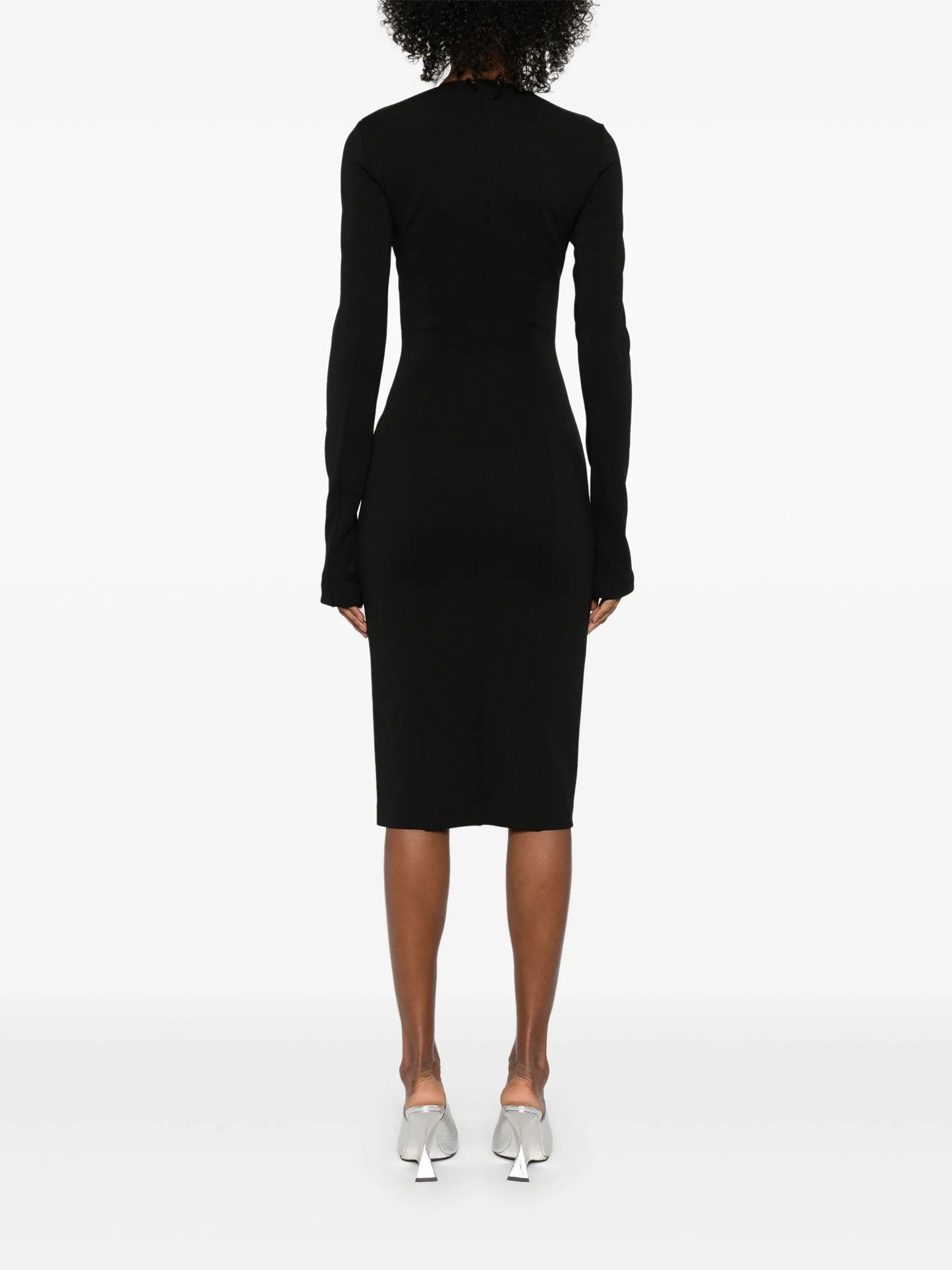 zip-fastening midi dress