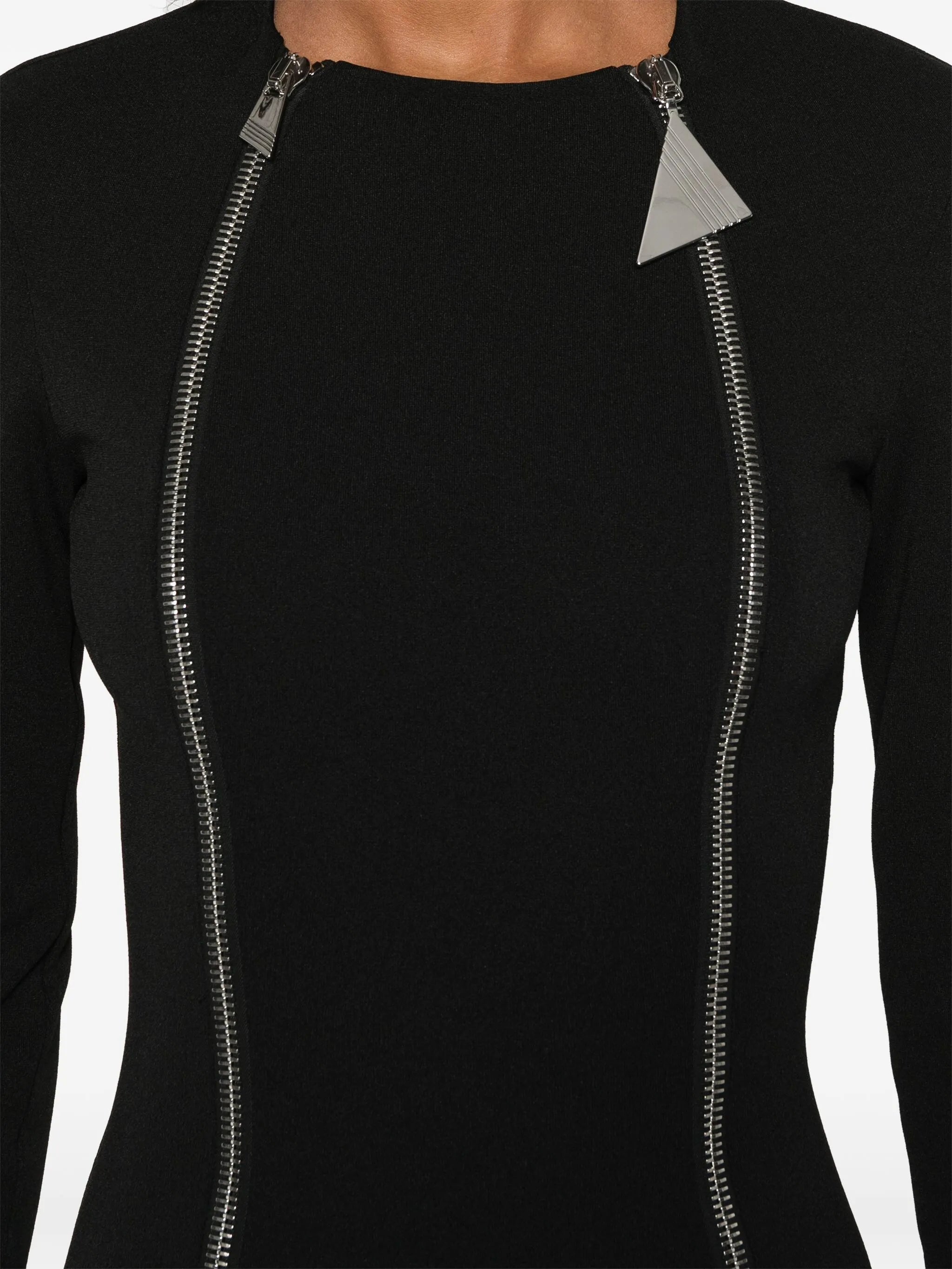 zip-fastening midi dress