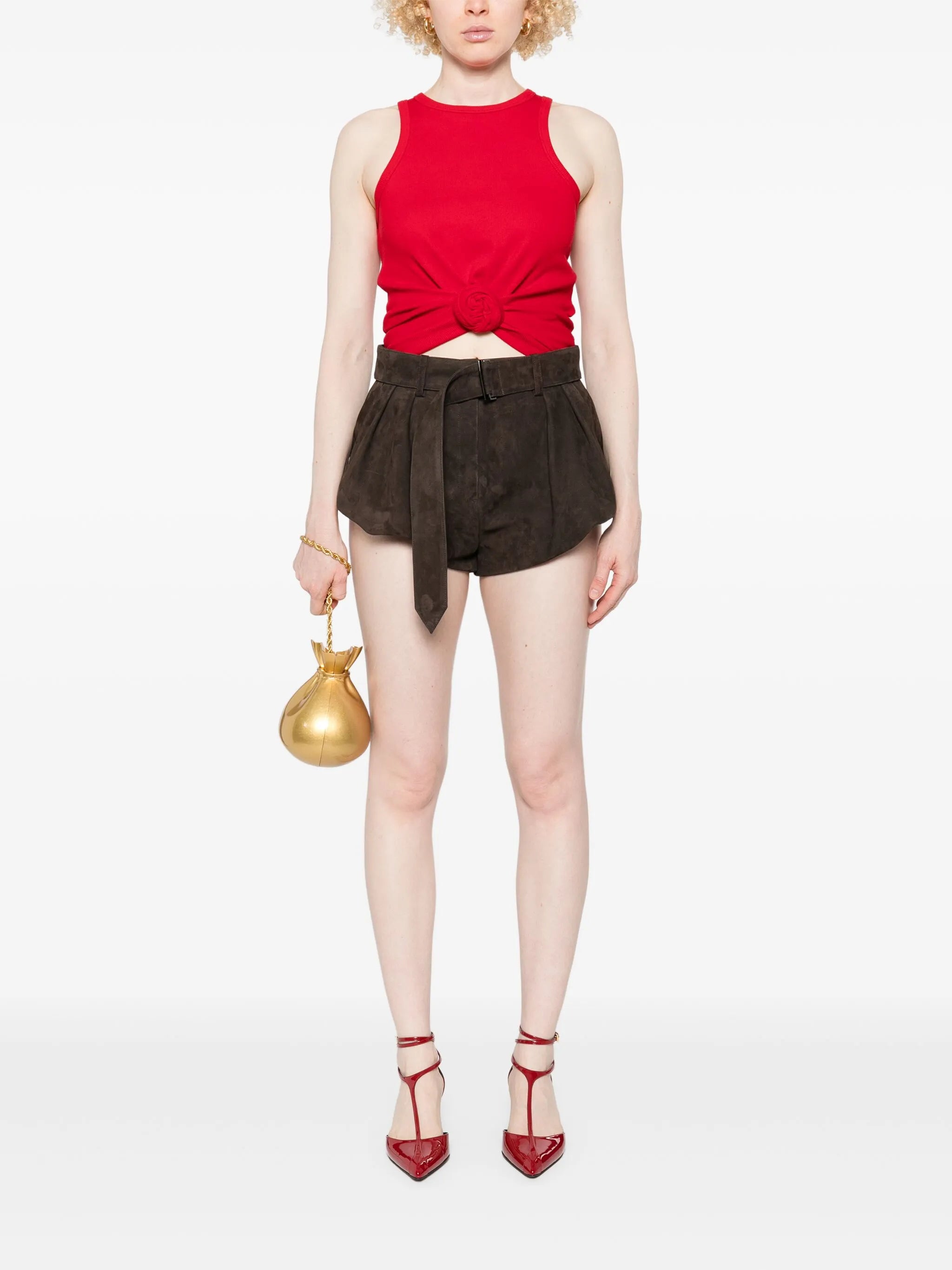 suede shorts