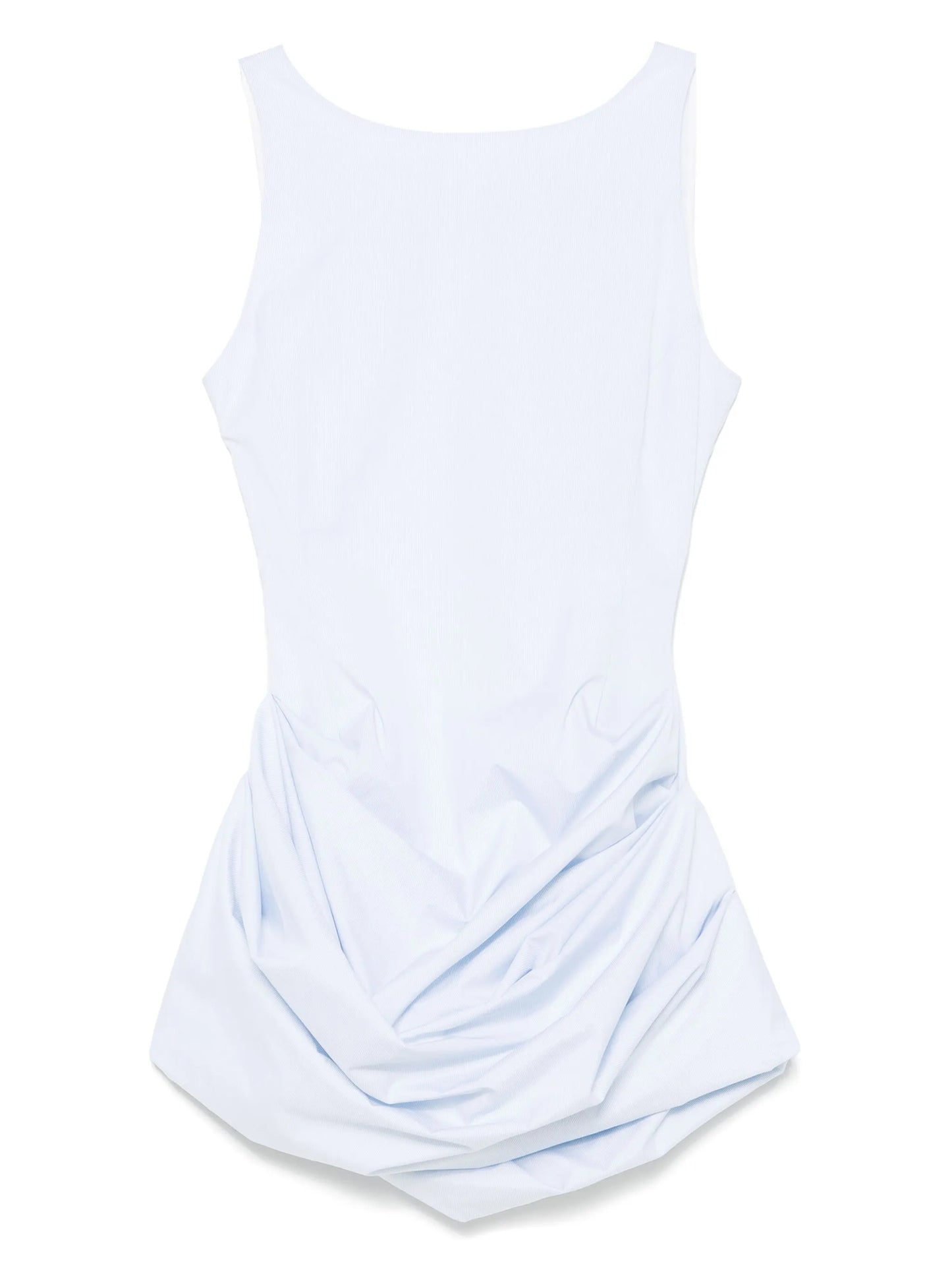 pinstriped poplin mini dress