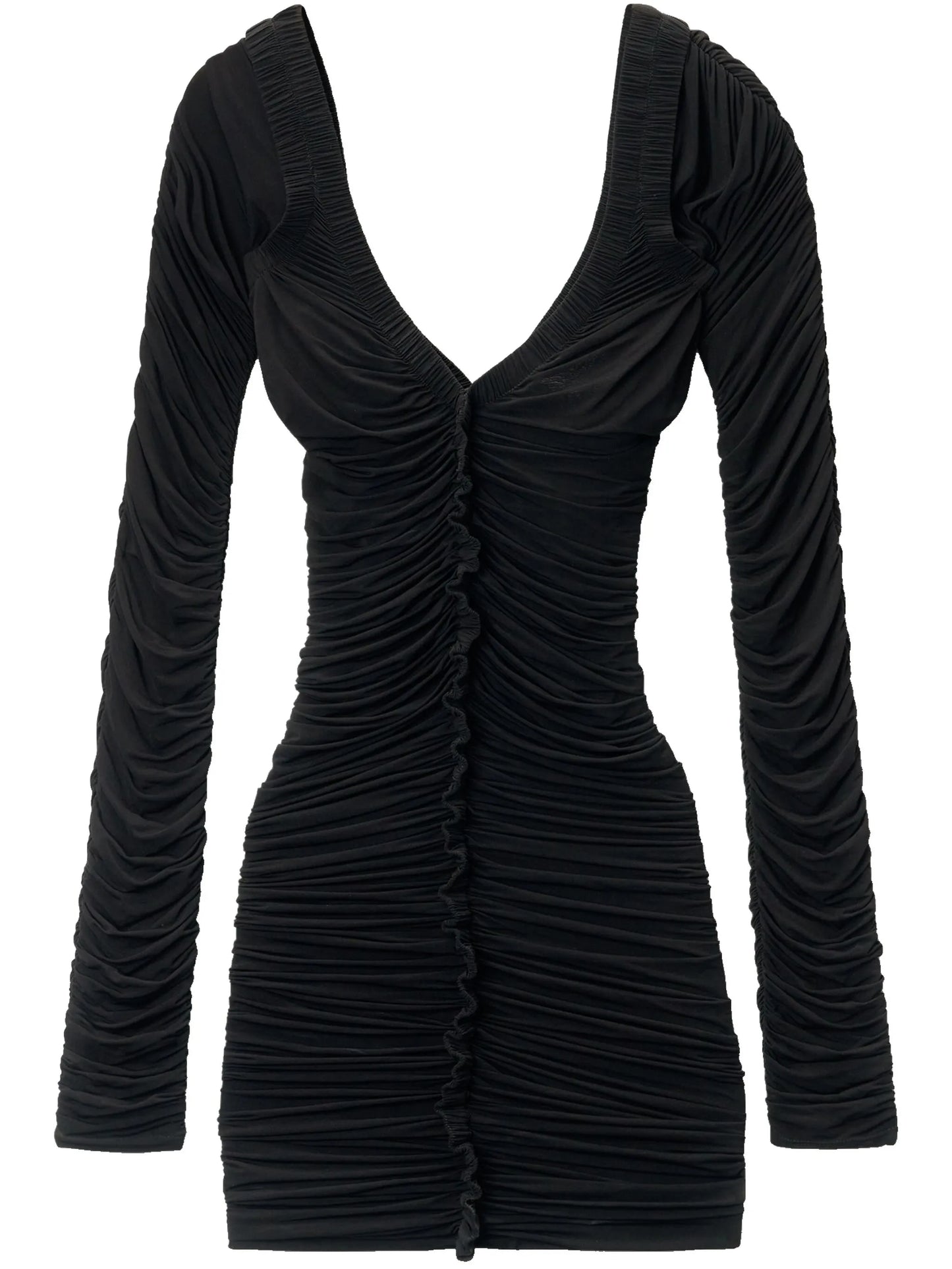 ruched mini dress
