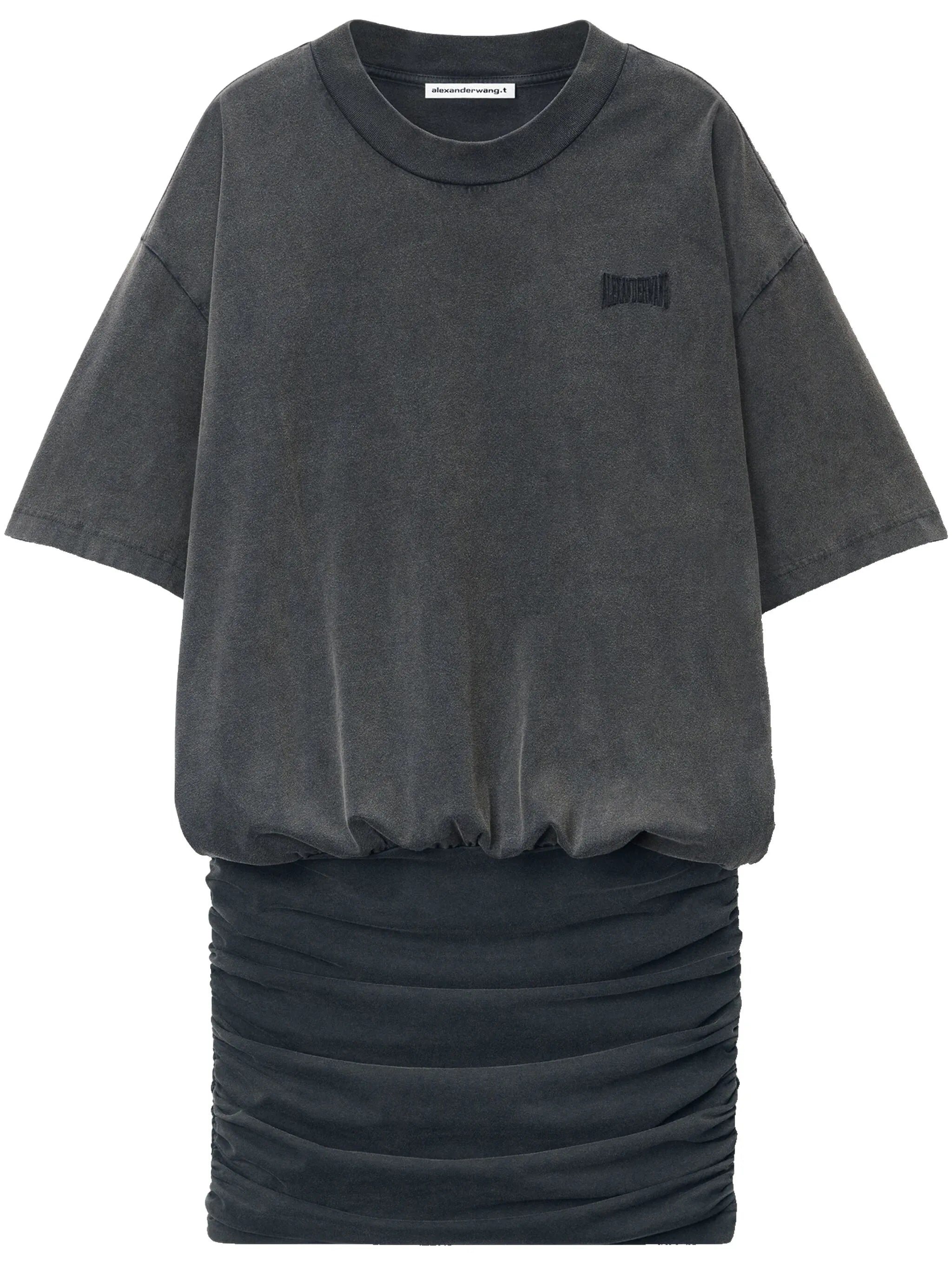 ruched t-shirt dress