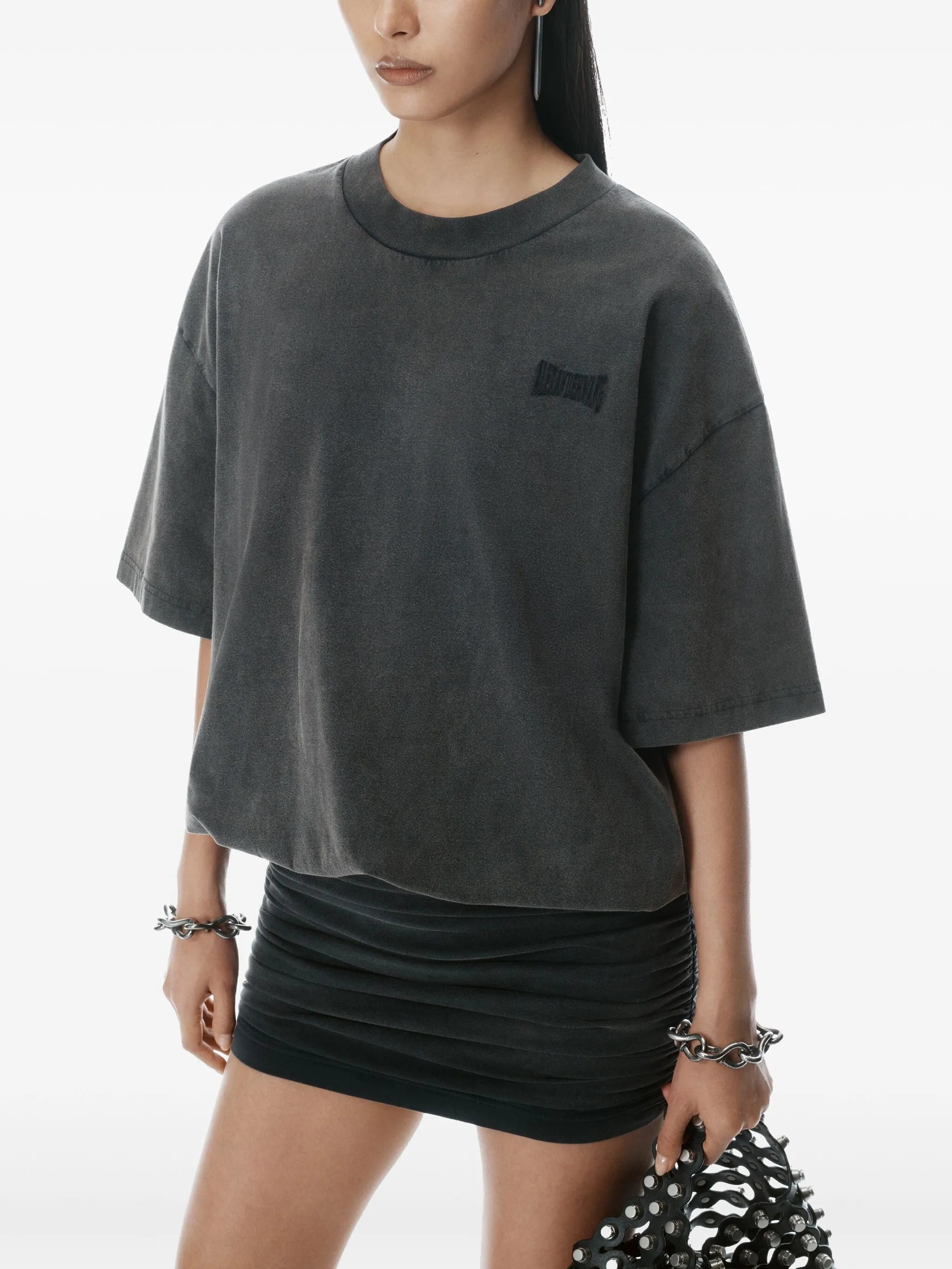 ruched t-shirt dress