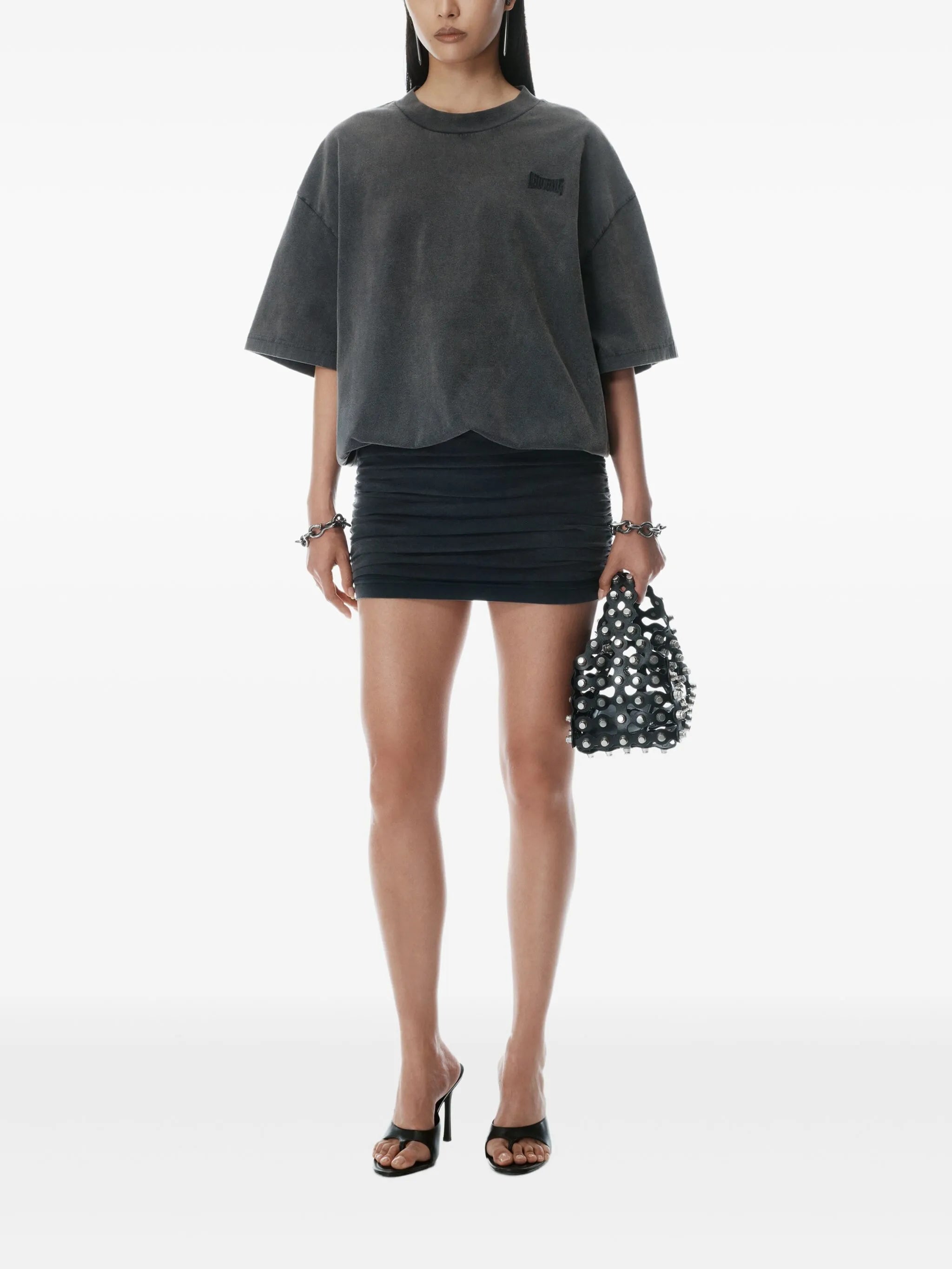 ruched t-shirt dress