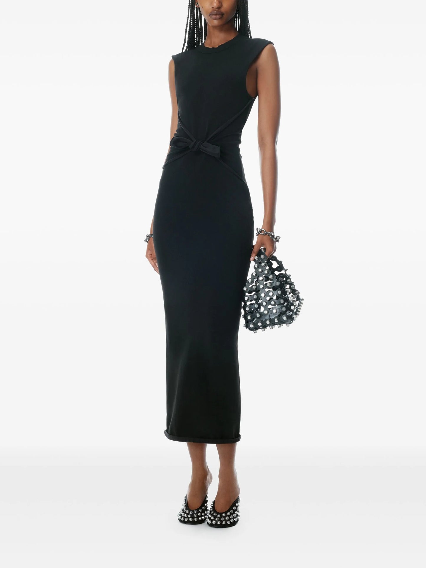 knotted midi dress