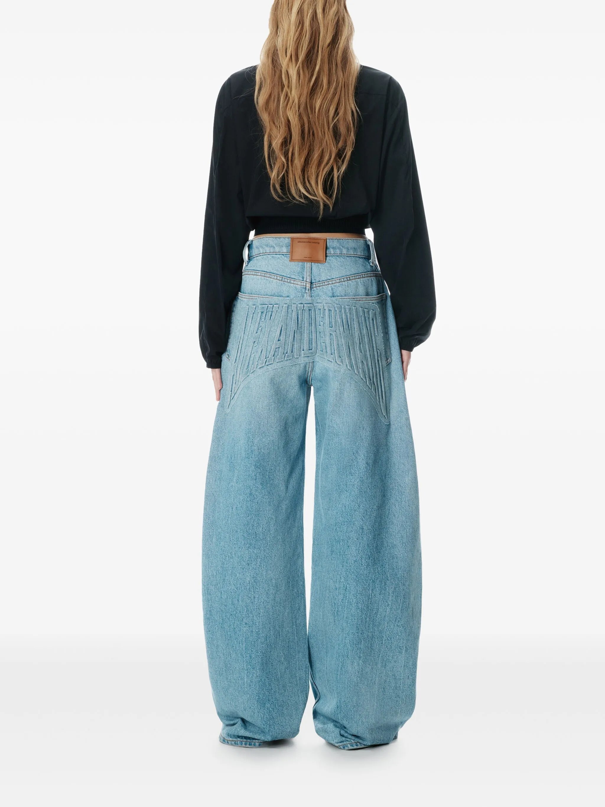 graphic-print jeans