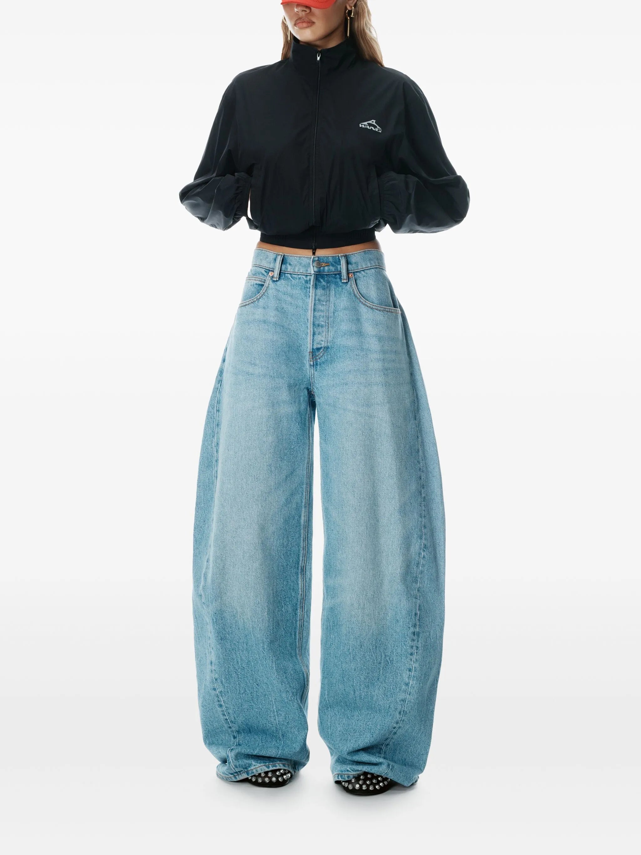 graphic-print jeans
