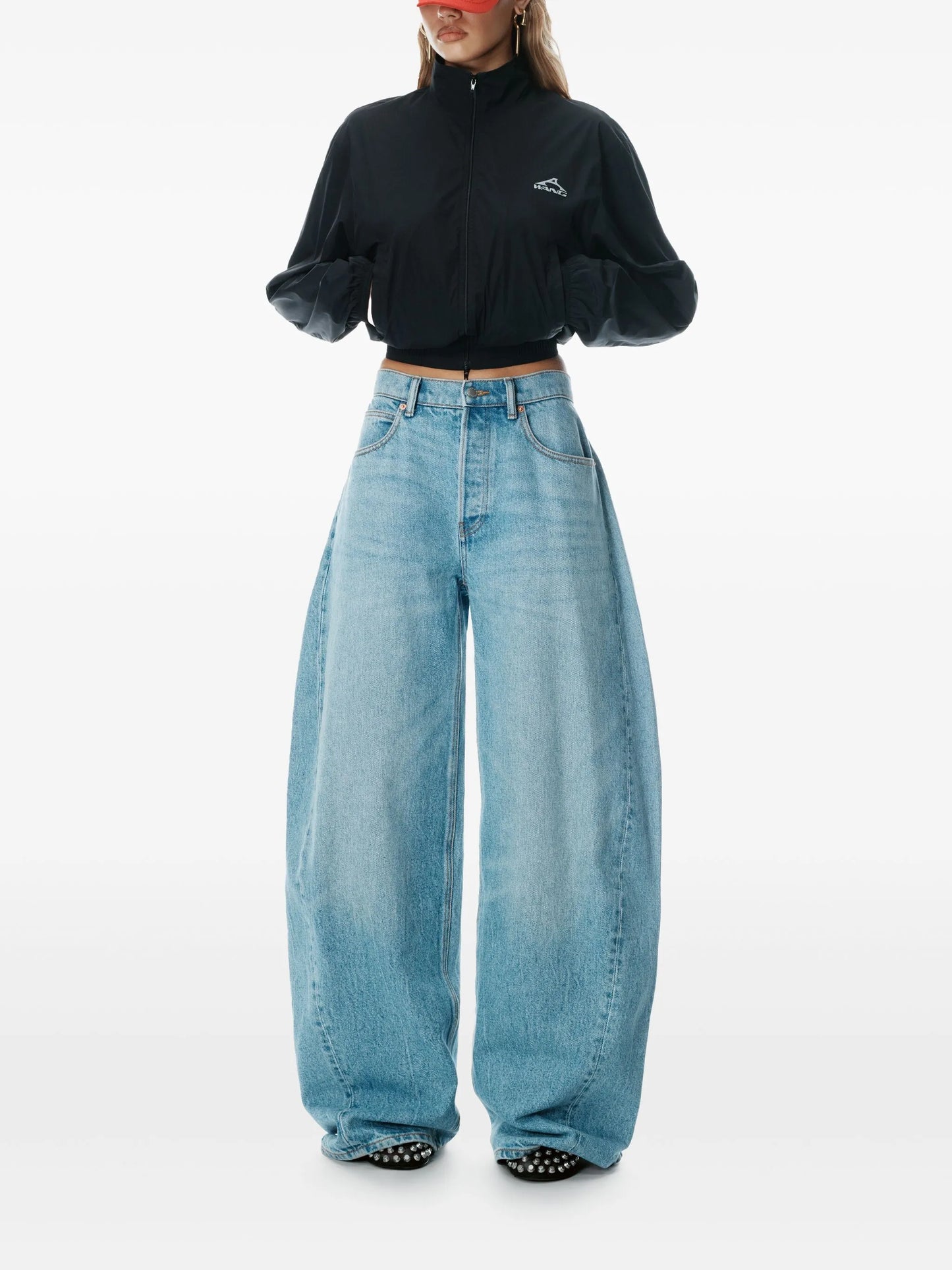 graphic-print jeans