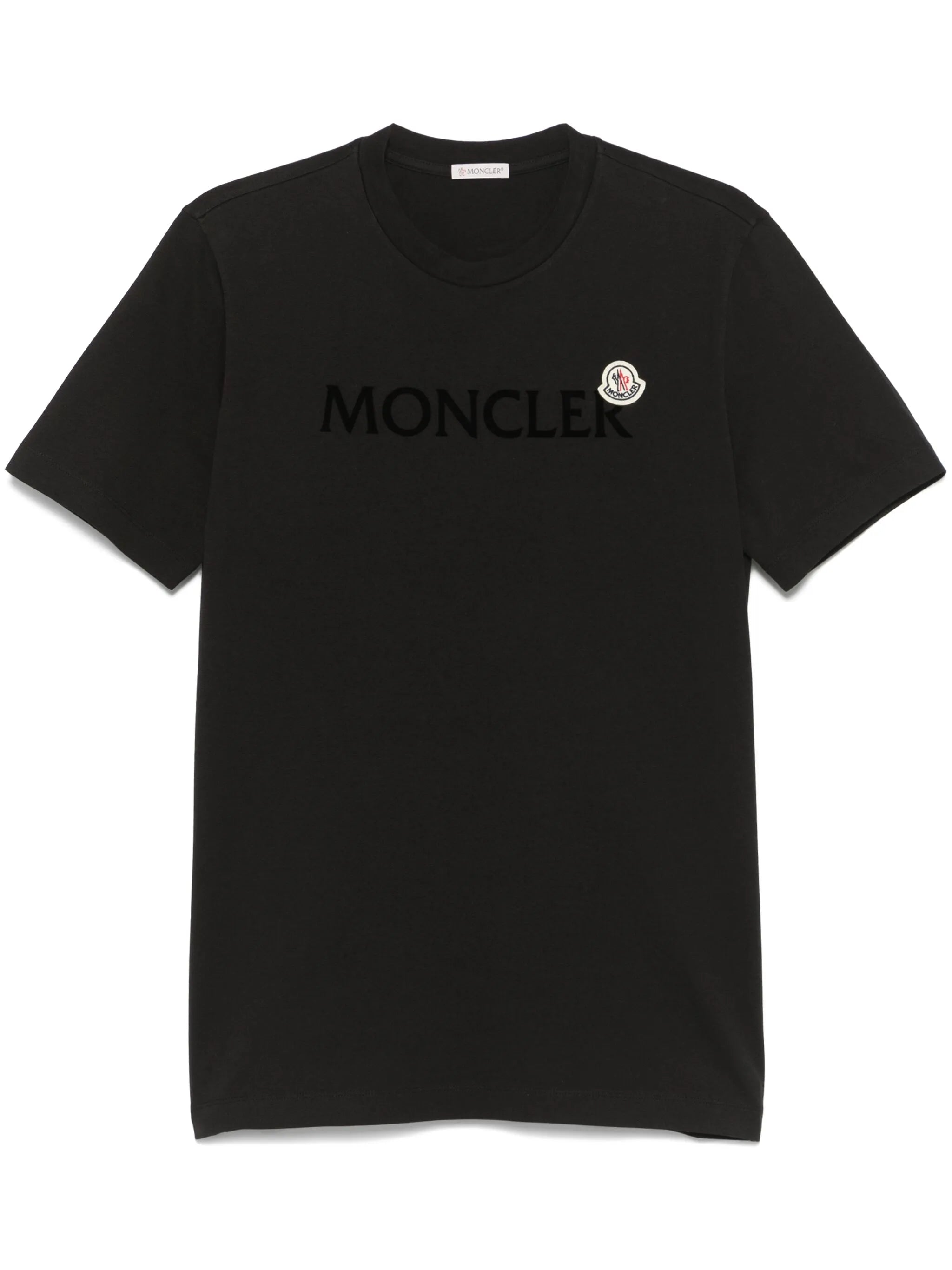 flocked-logo cotton T-shirt