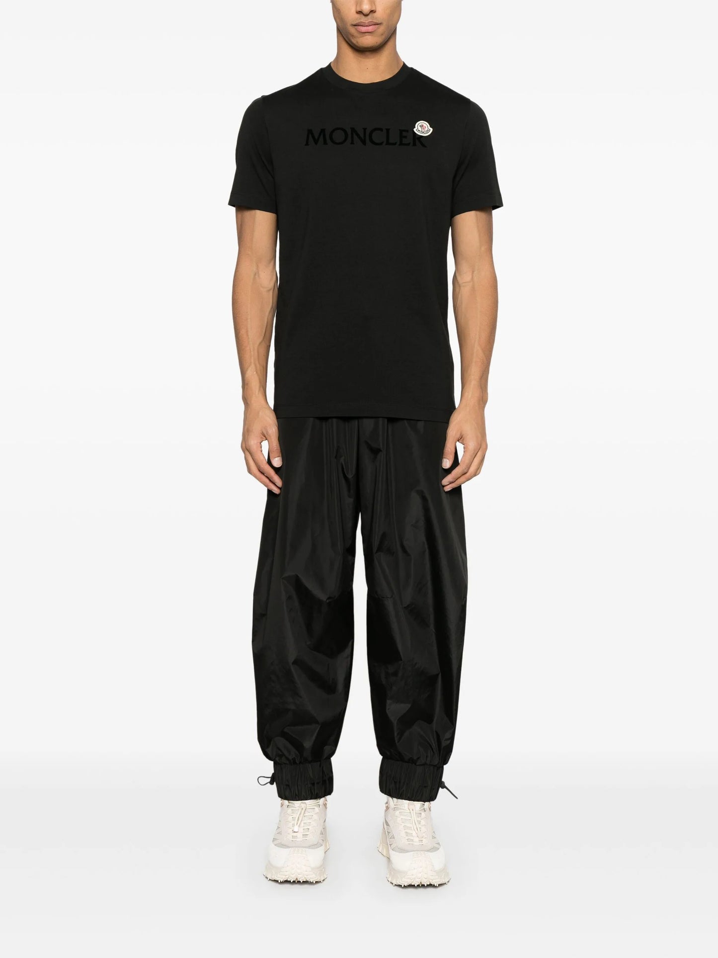 flocked-logo cotton T-shirt