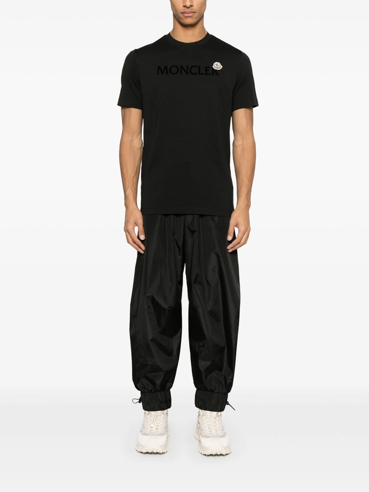 flocked-logo cotton T-shirt