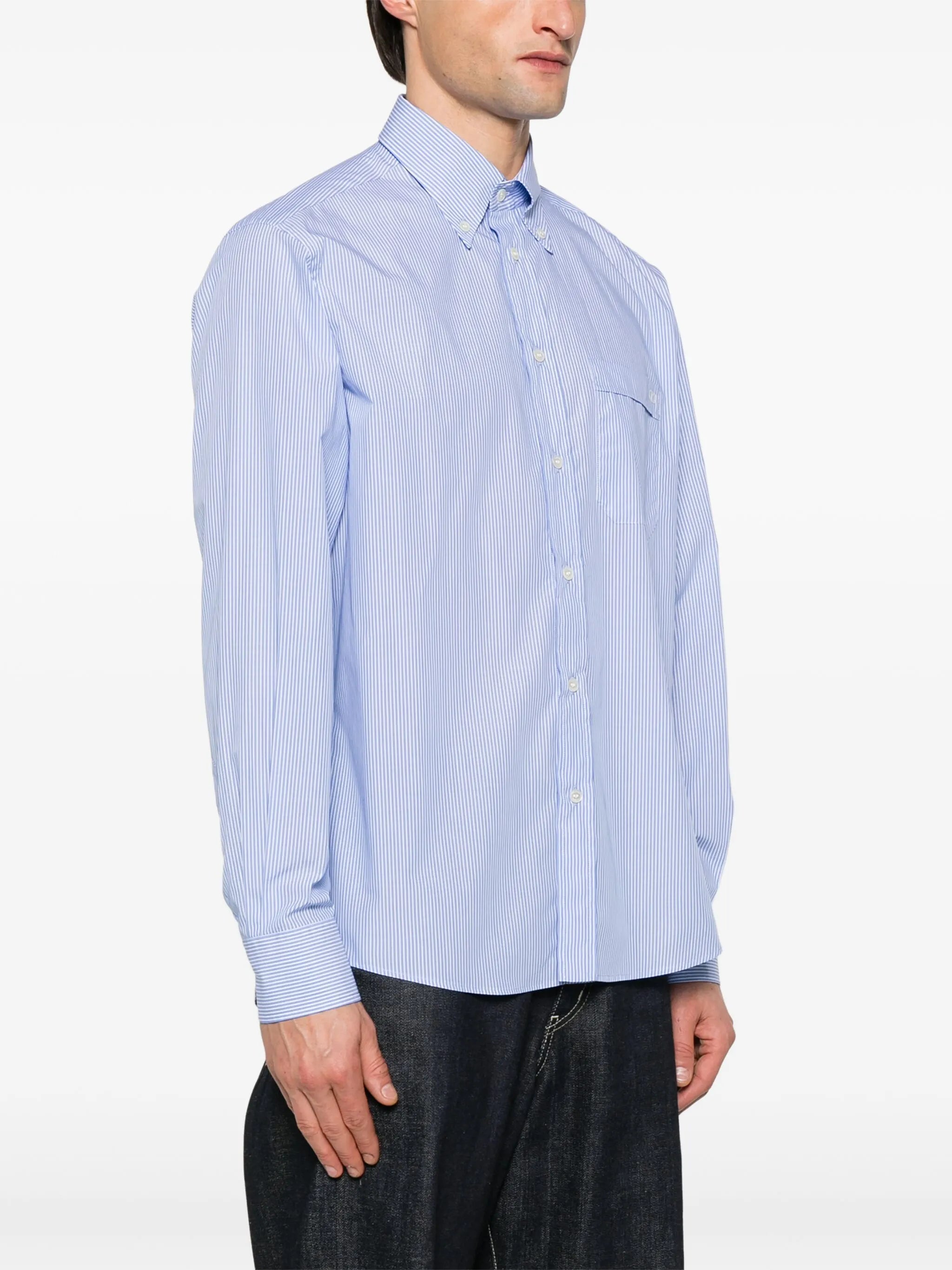 cotton poplin shirt with VLogo embroidery
