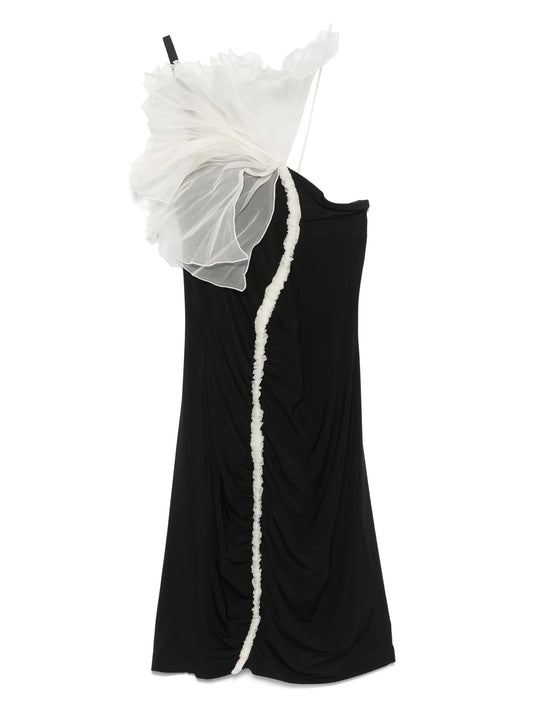 3D-flower mini dress