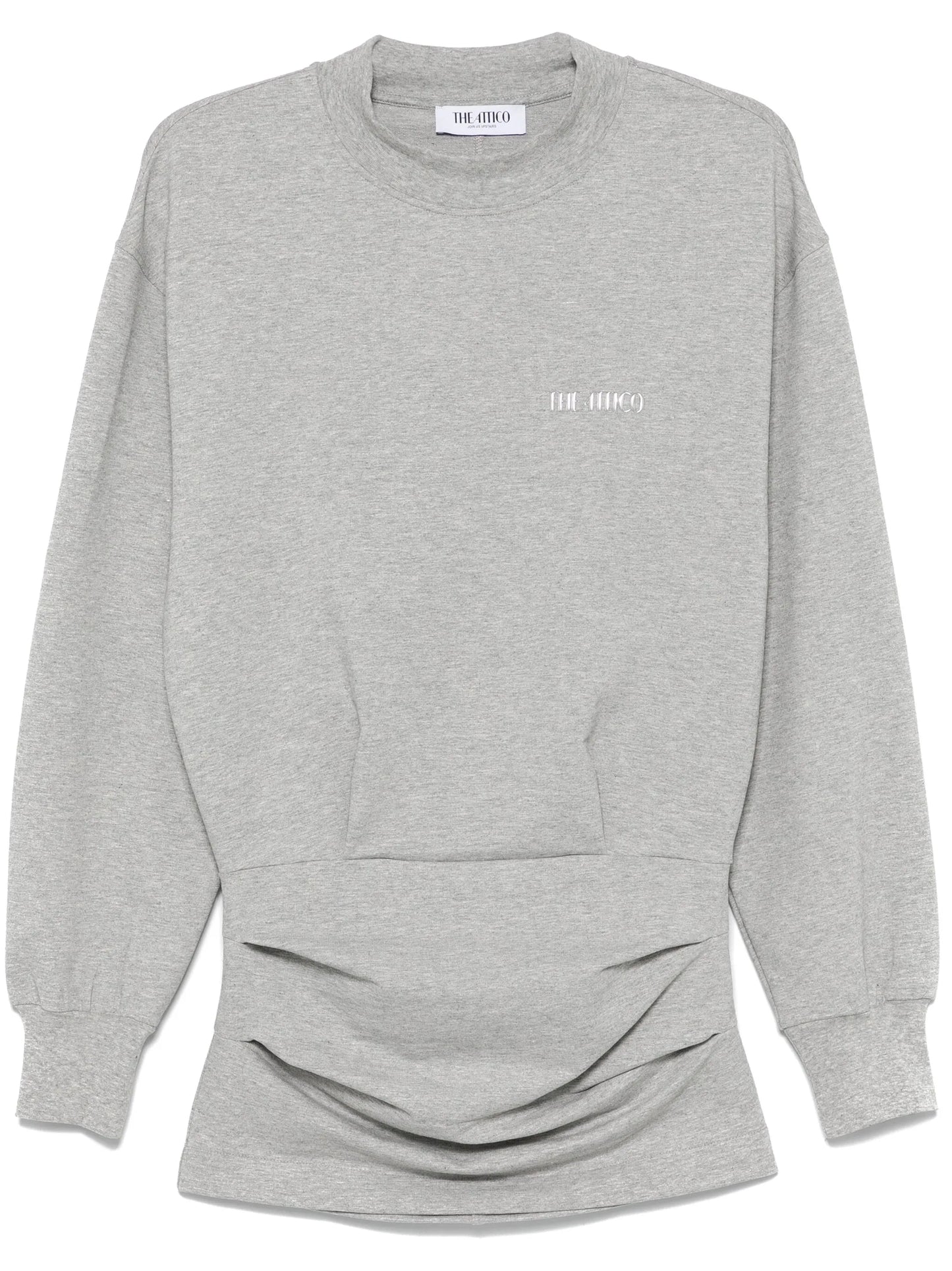 sweatshirt draping mini dress