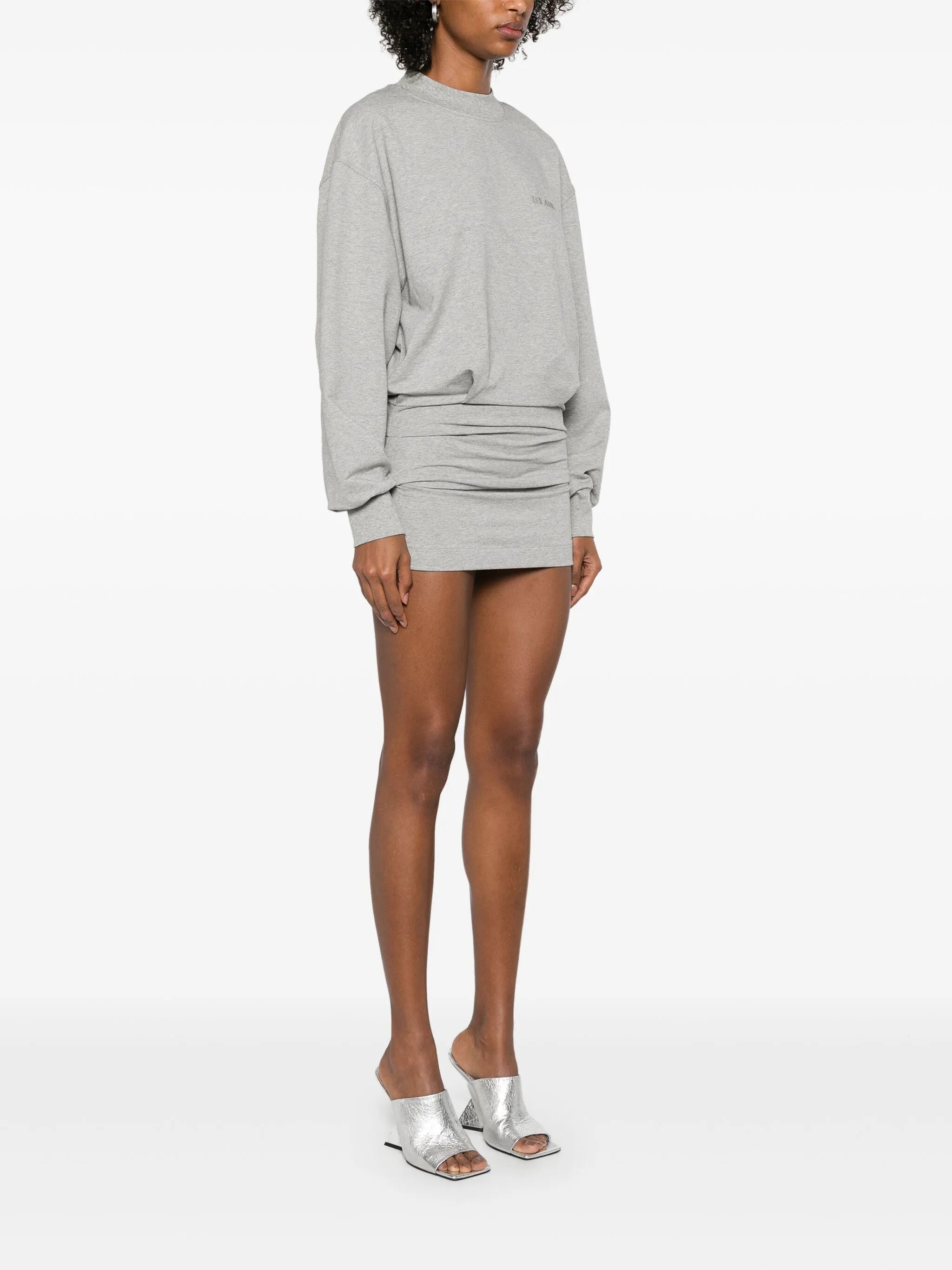 sweatshirt draping mini dress