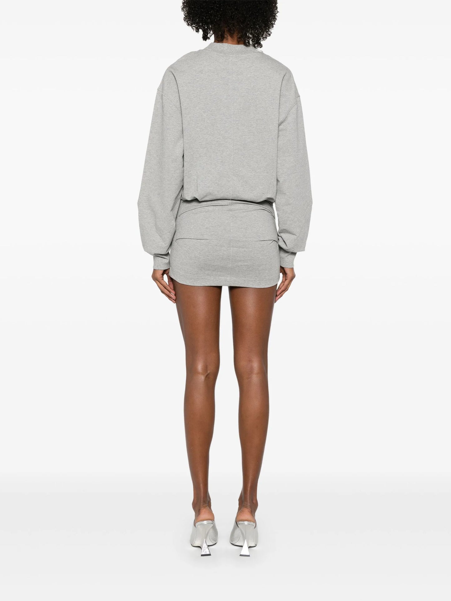 sweatshirt draping mini dress