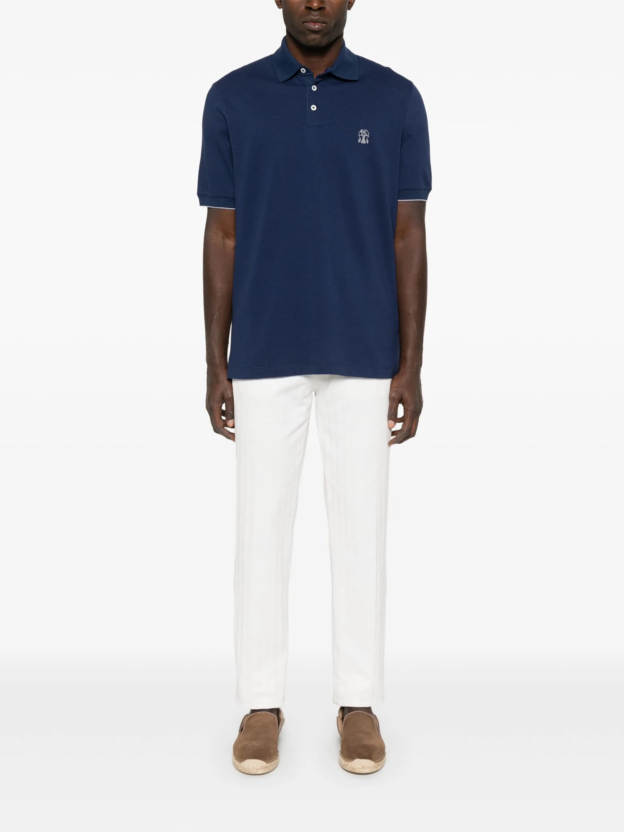 logo-print polo shirt