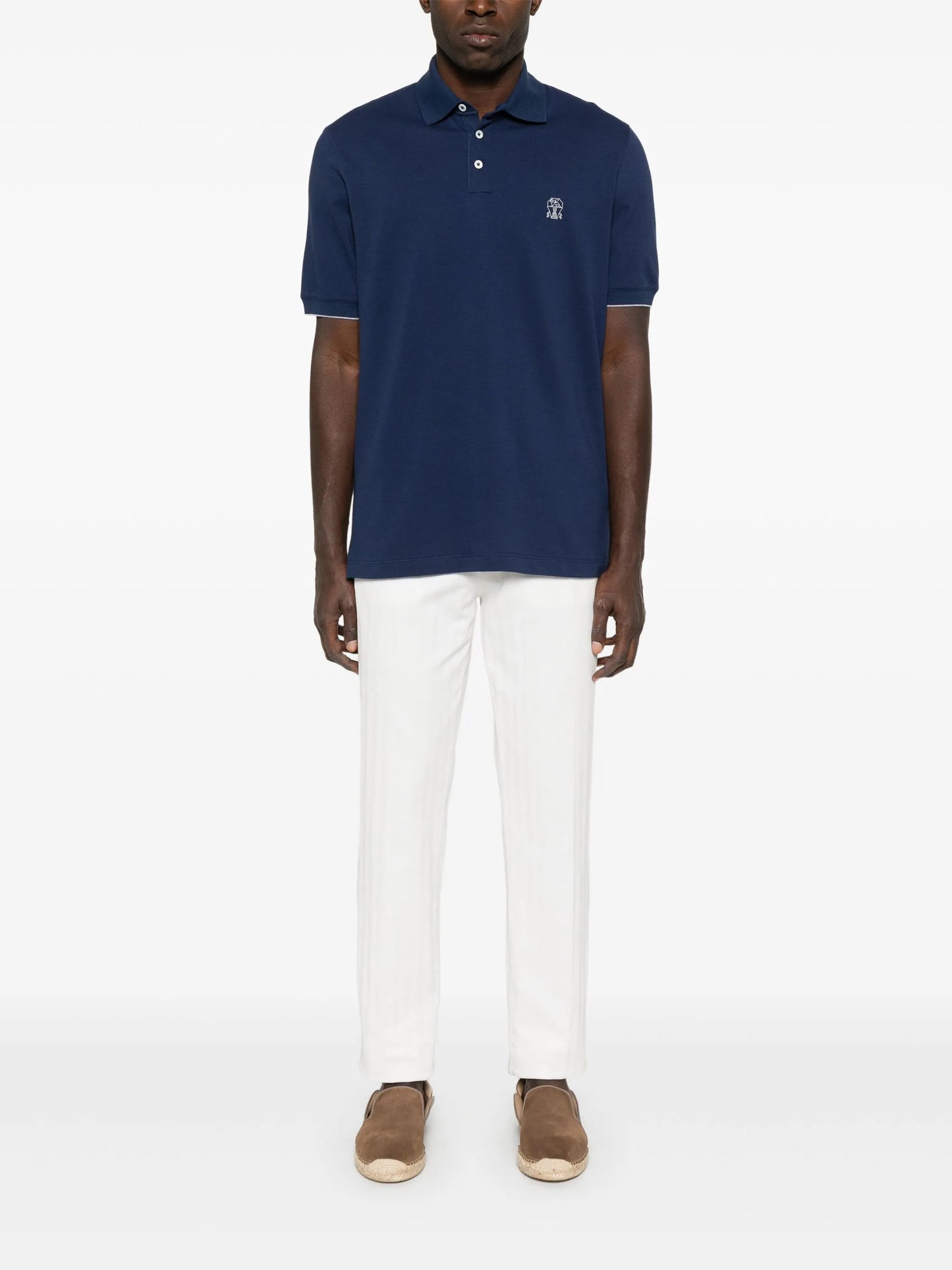 logo-print polo shirt