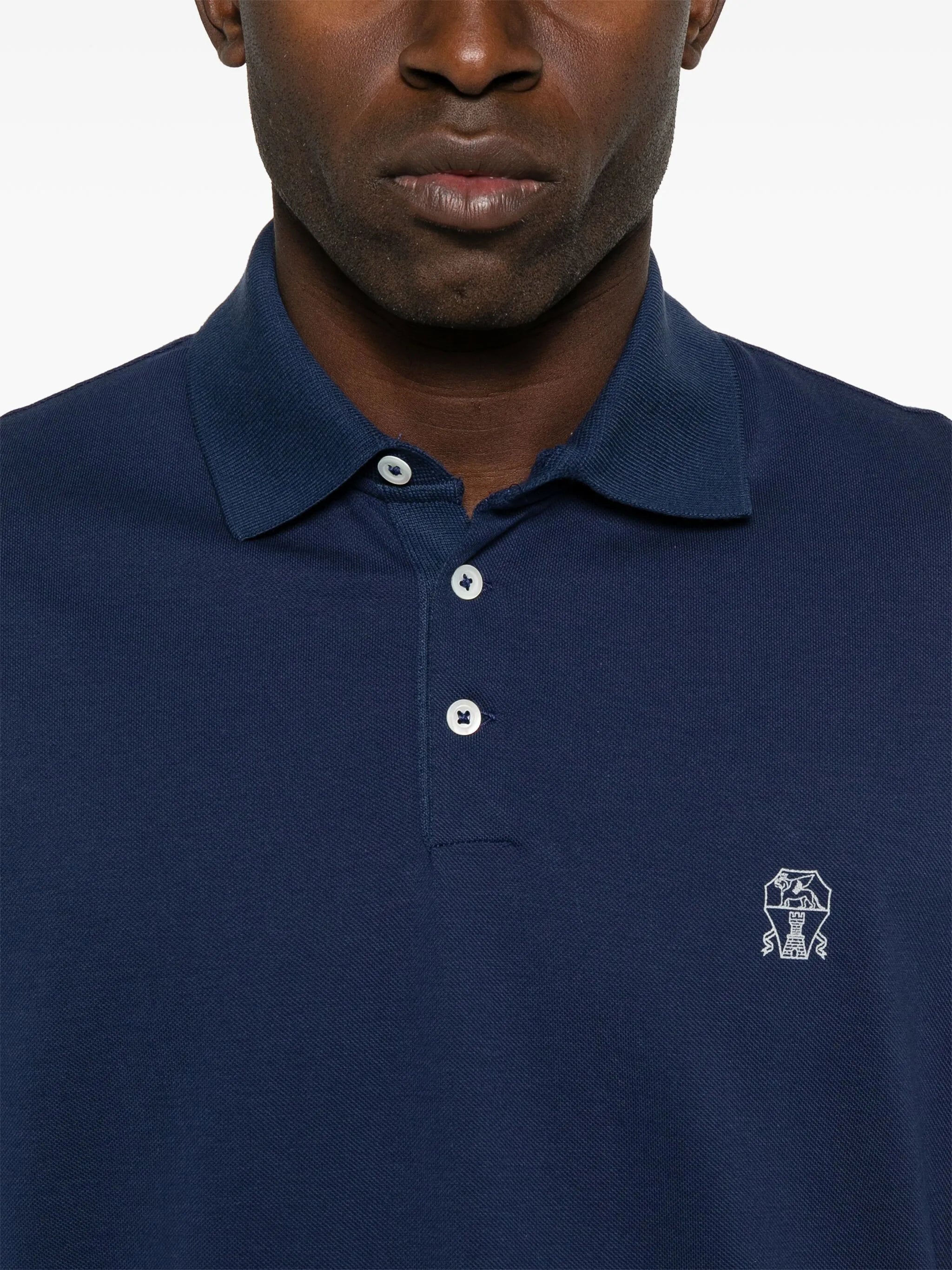logo-print polo shirt
