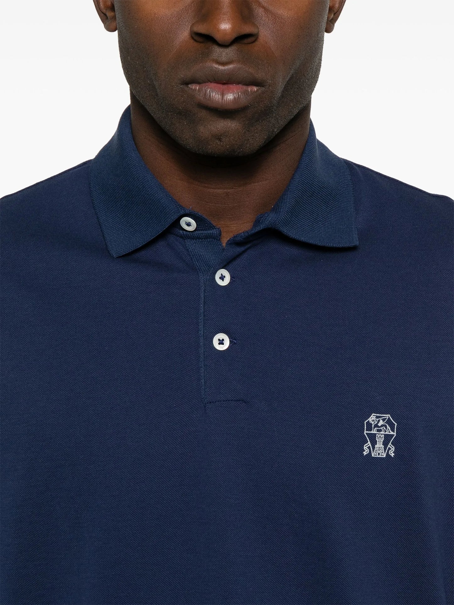 logo-print polo shirt