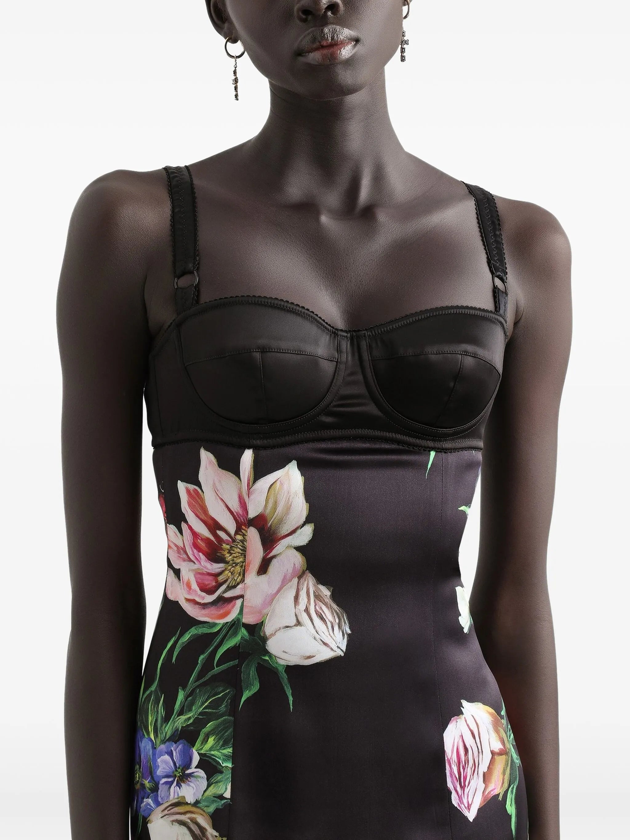 floral-print midi dress