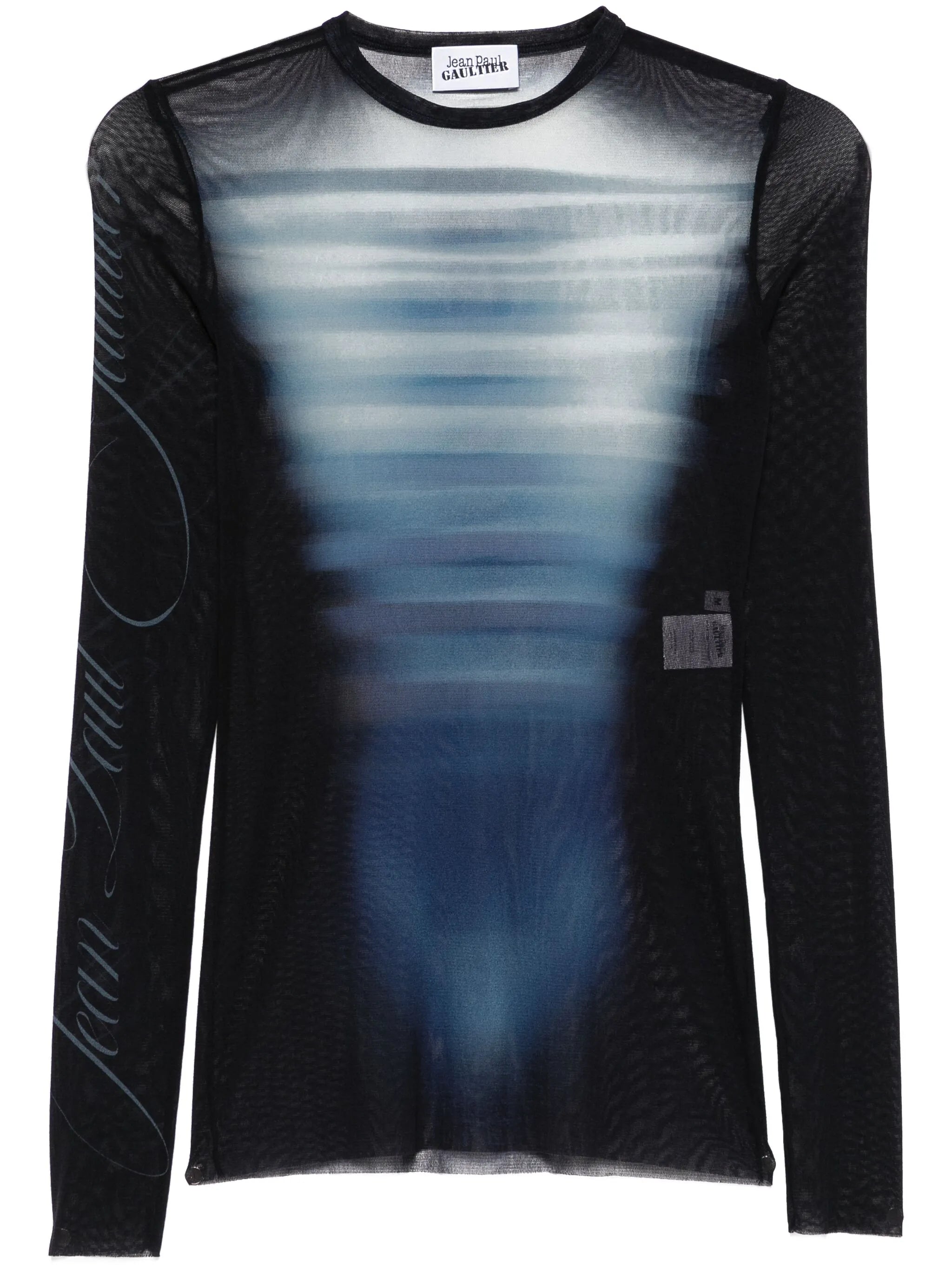 Le Male-print  mesh top